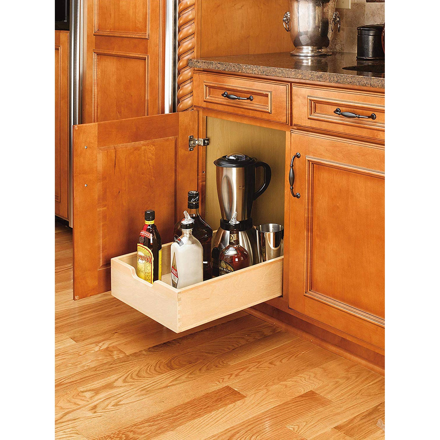 Rev-A-Shelf 4WDB-15 14-Inch Wood Base Cabinet Pull Out Drawer, Natural (Used)