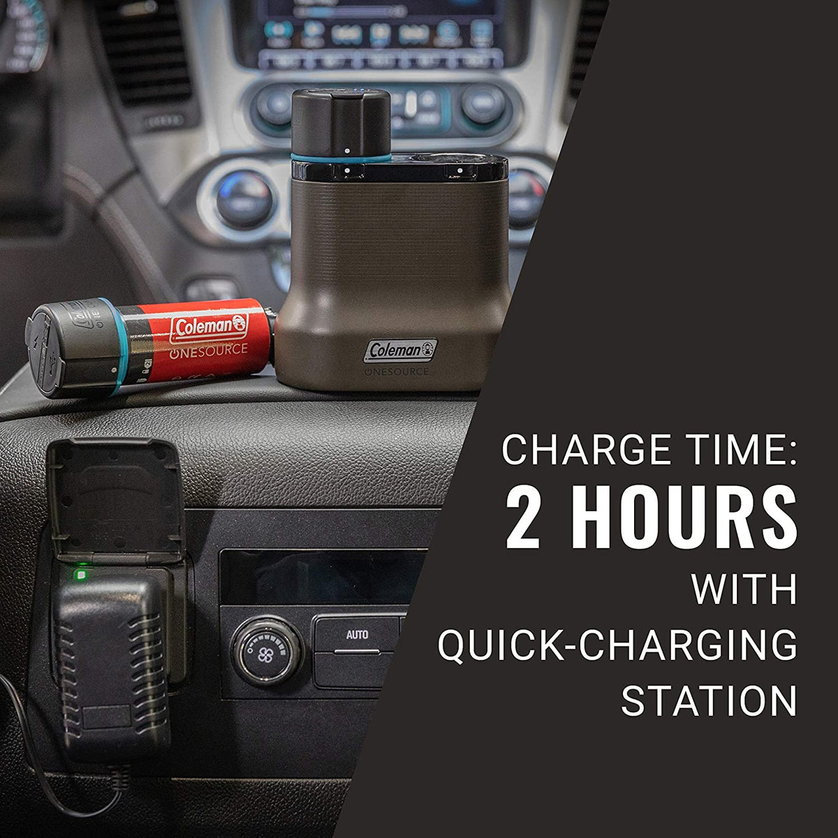 Coleman OneSource Rechargeable Lithium Ion Battery Quick Charging Camping System