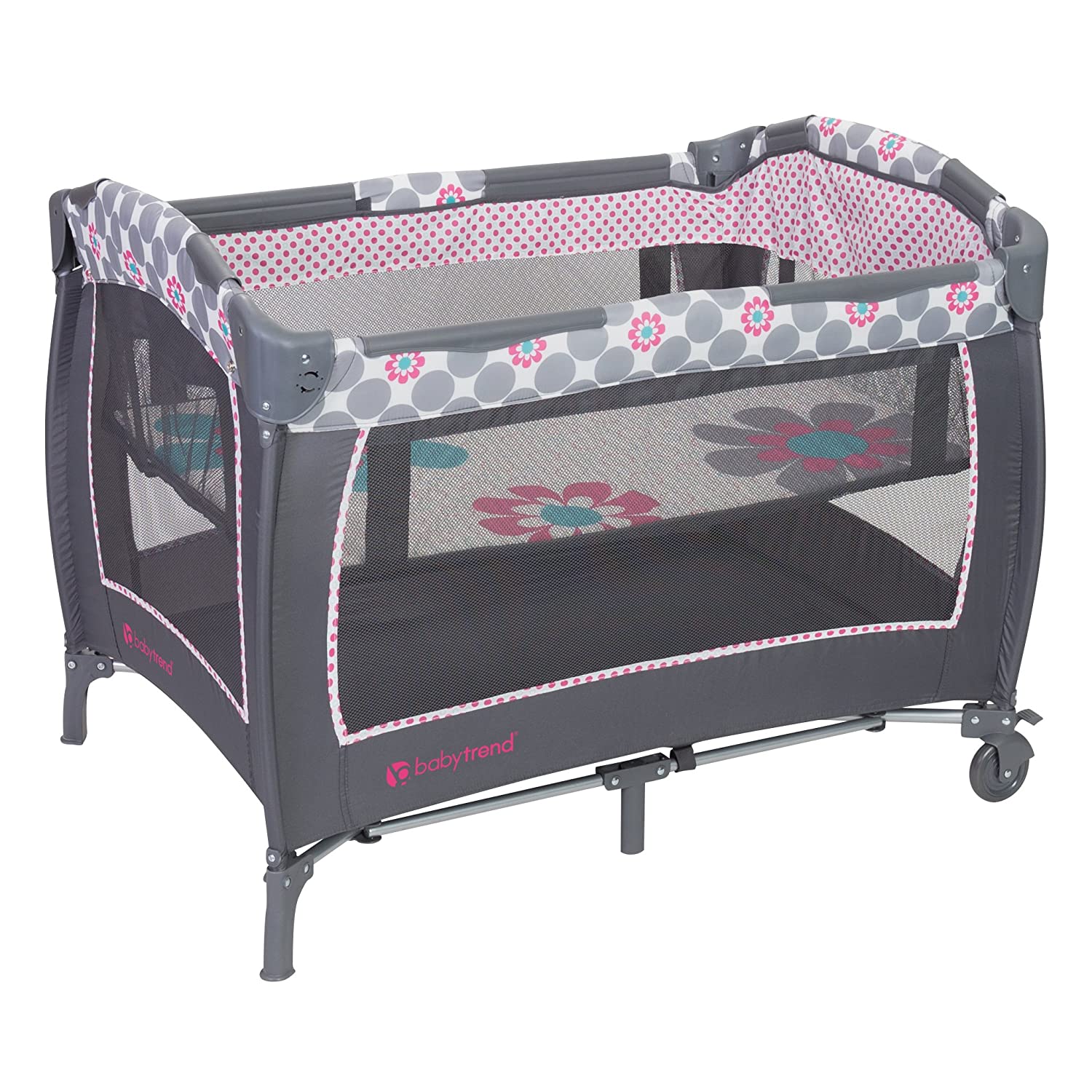 Baby Trend Lil Snooze Deluxe 2 Nursery Center with Changing Table, Daisy Dots - VMInnovations