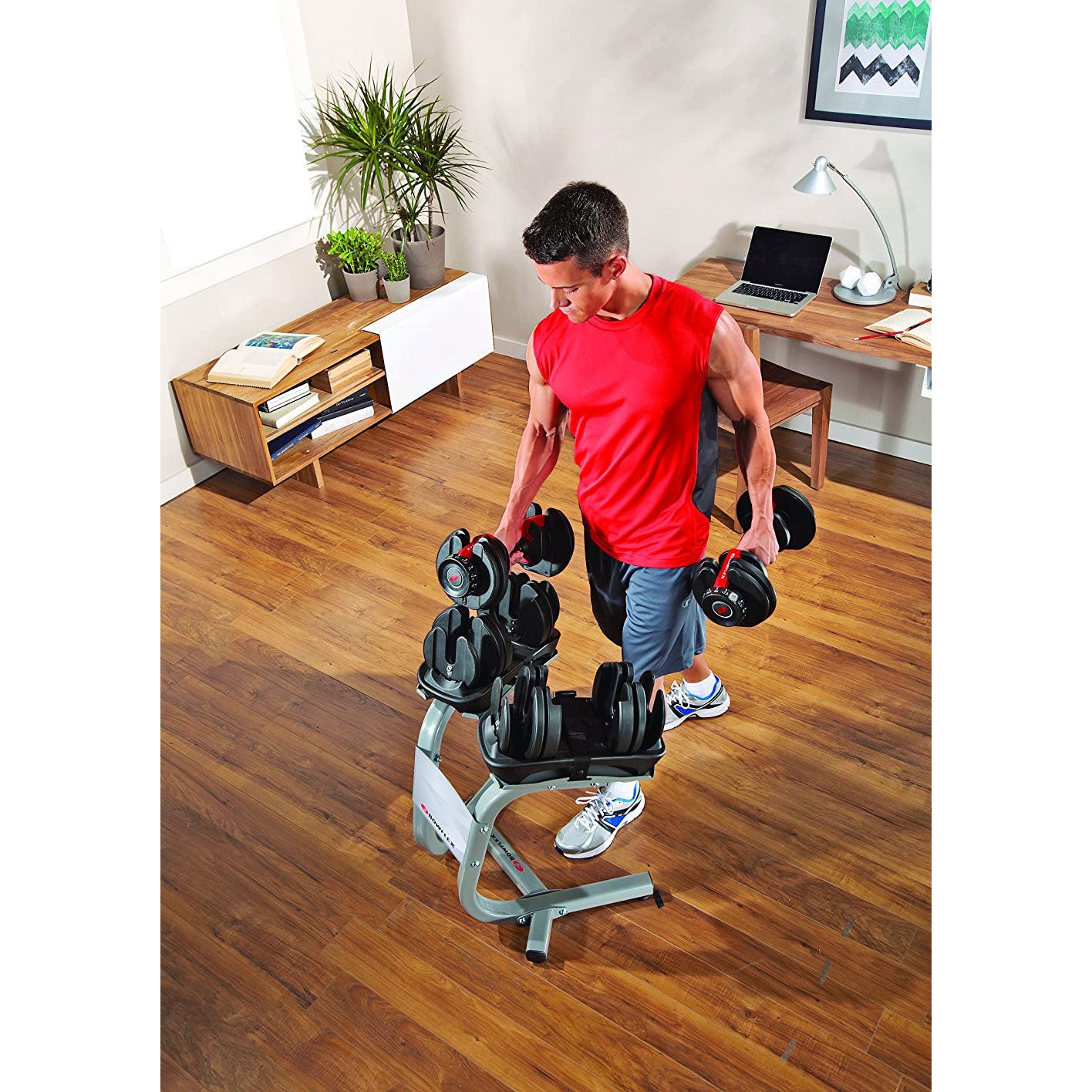 Bowflex SelectTech 552 Adjustable Workout Exercise Dumbbells Weight Set, Pair