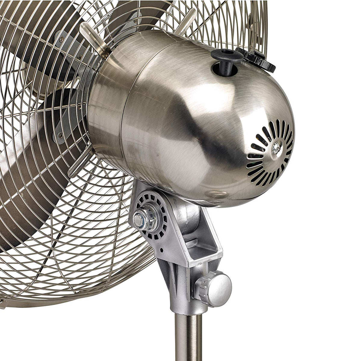 DecoBreeze 17 Inch Brushed Stainless Steel Indoor Floor Fan, Silver (For Parts)