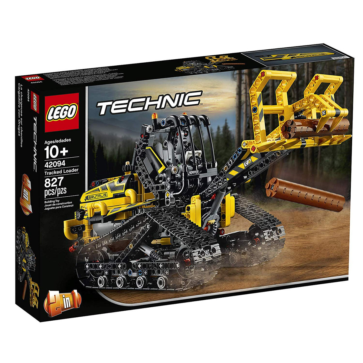 LEGO Technic 827 Piece 2 in 1 Tracked Loader and Dumper Building Kit (Open Box)