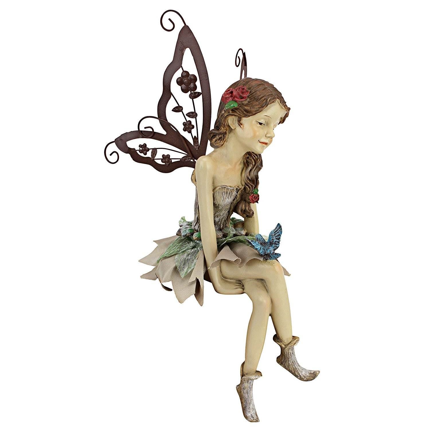 Design Toscano Fannie The Fairy Sitting Home Garden Yard Statue (Open Box) - VMInnovations