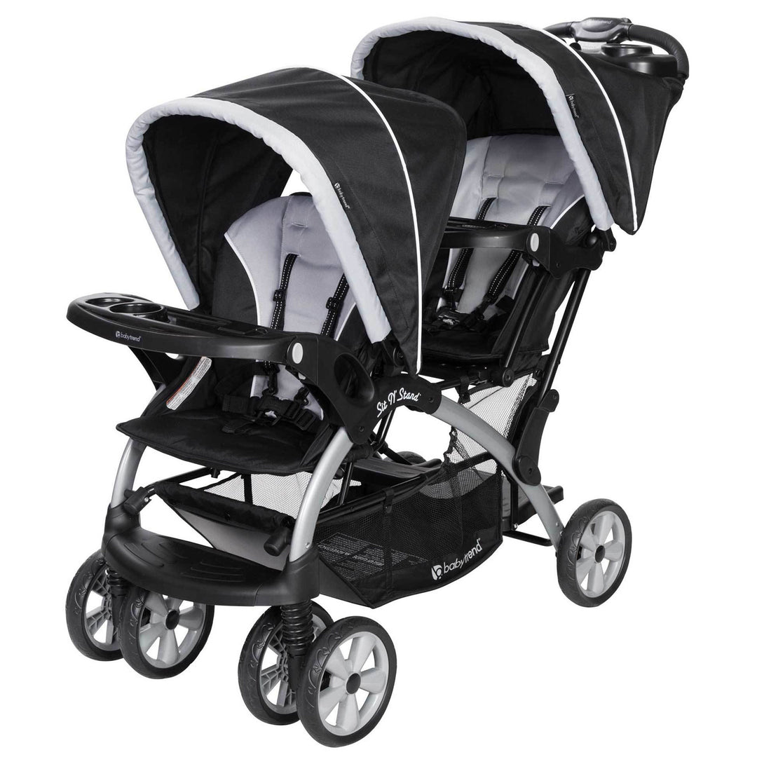 Baby Trend Sit N Stand Travel Double Baby Stroller and Car Seat Combo, Stormy - VMInnovations