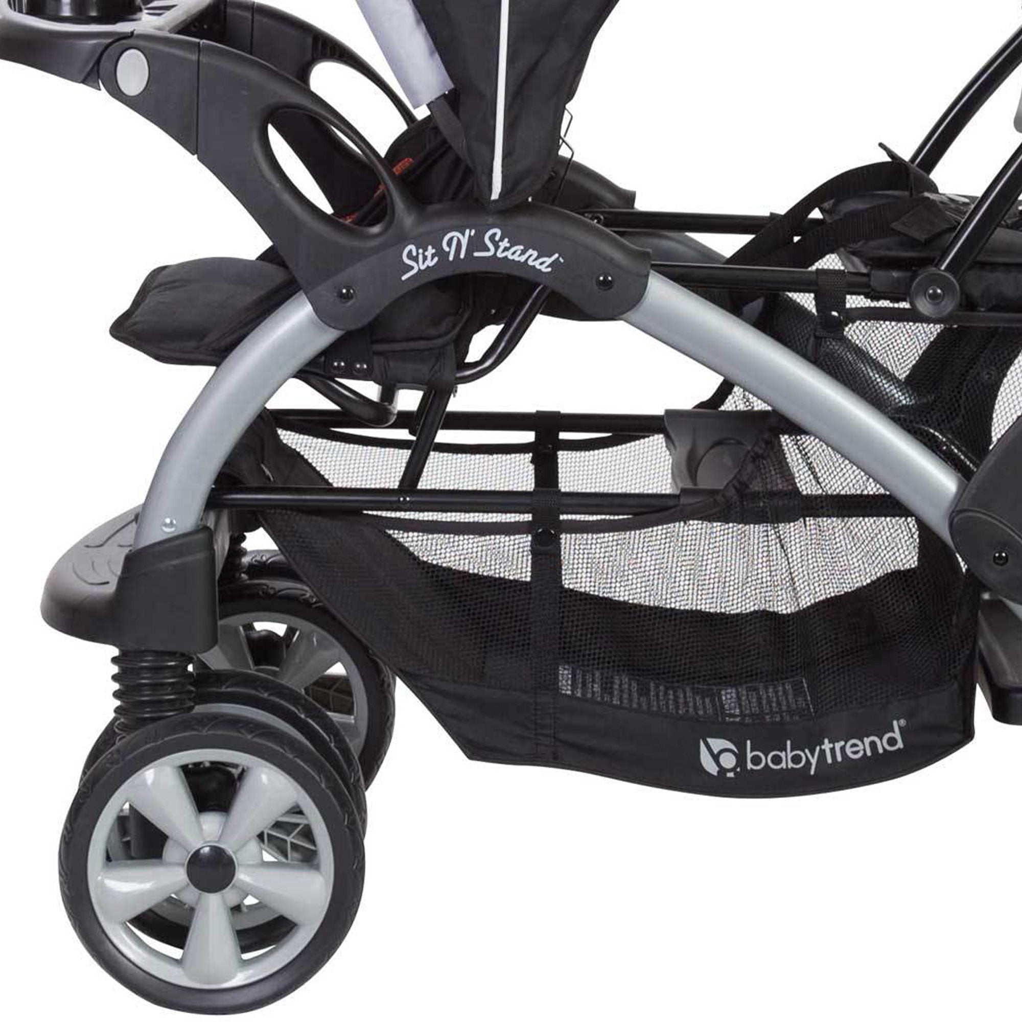 Baby Trend Sit N Stand Travel Double Baby Stroller and Car Seat Combo, Stormy - VMInnovations