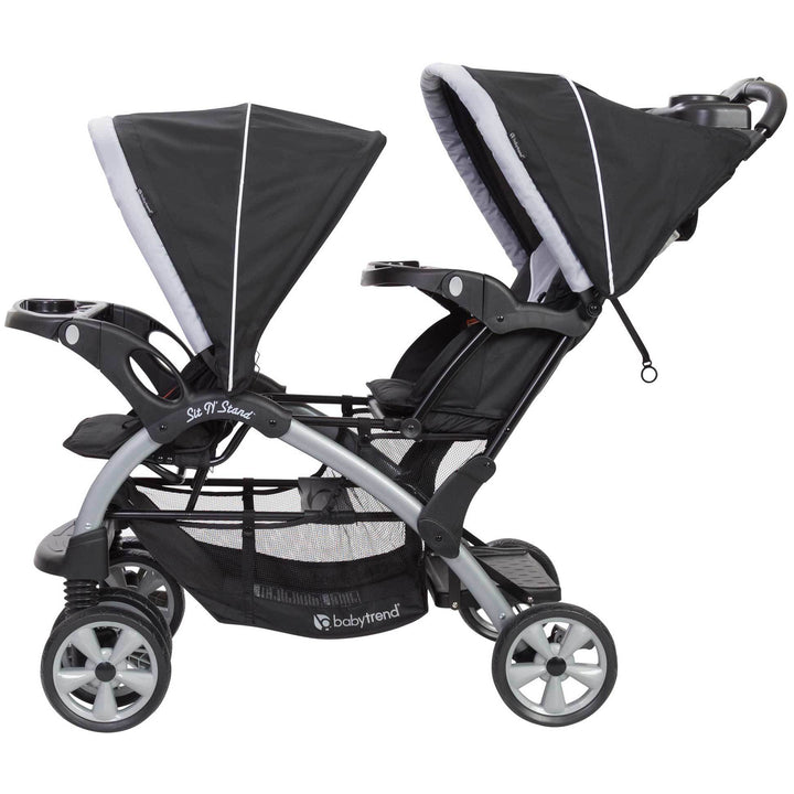 Baby Trend Sit N Stand Baby Double Stroller and 2 Infant Car Seat Combo, Stormy - VMInnovations