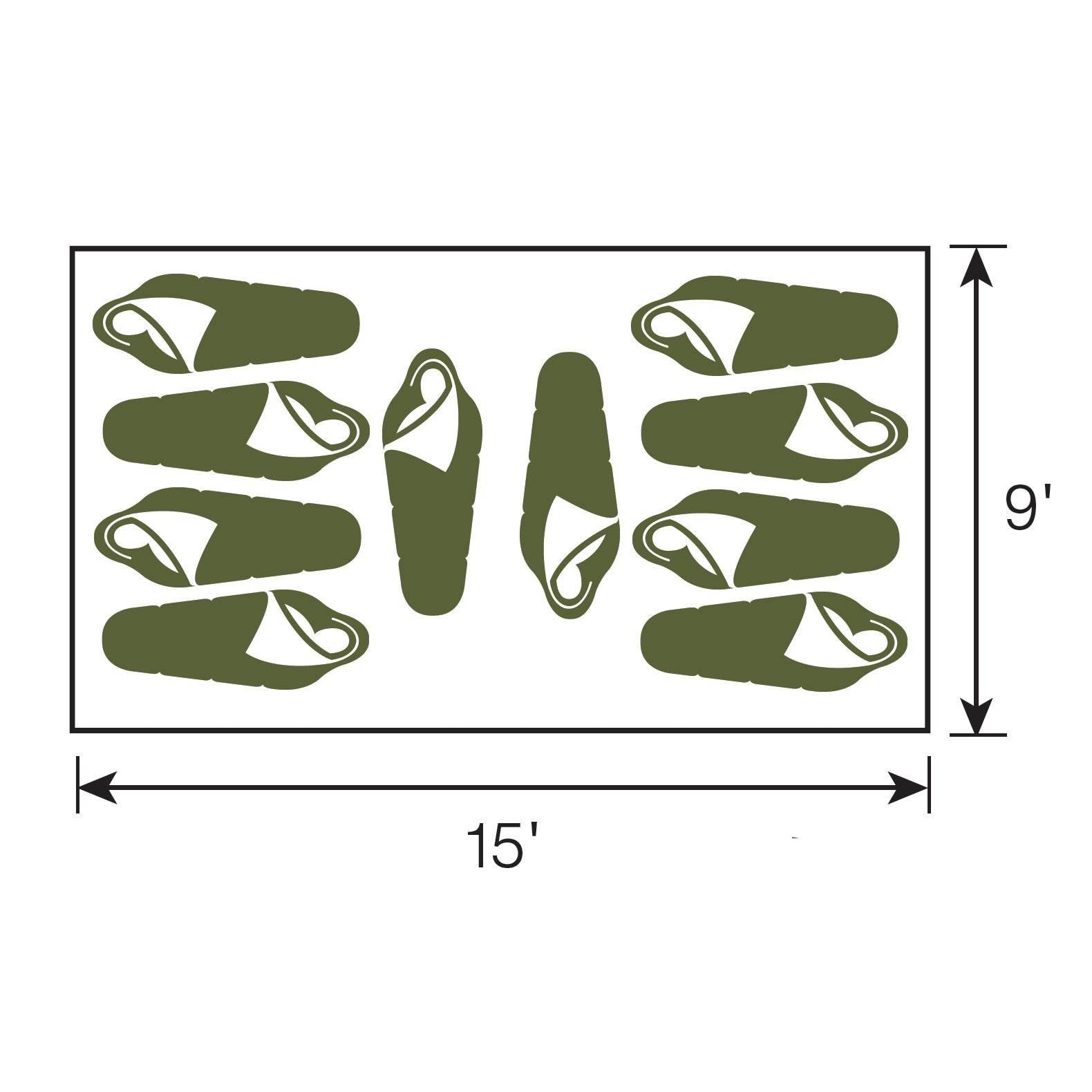 Wenzel Eldorado 10 15 x 10 Foot 10 Person Camping Cabin Tent with Rainfly, Green