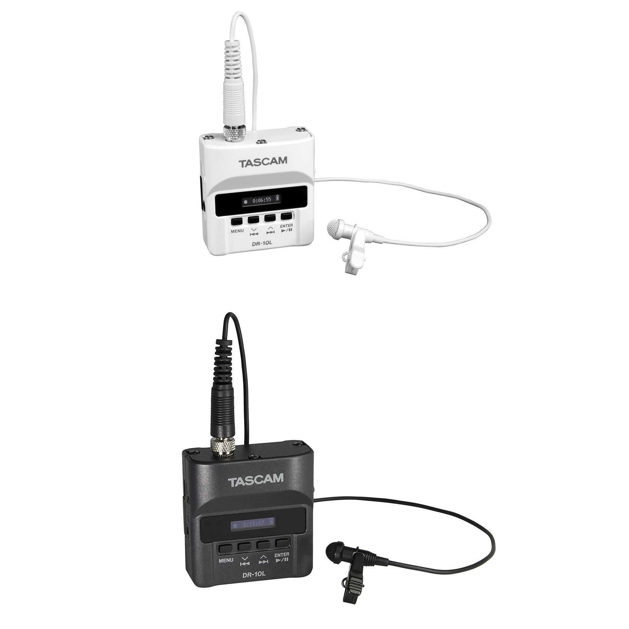 Tascam Digital Micro Audio Studio Recorder, White + SD Card Audio Recorder,Black