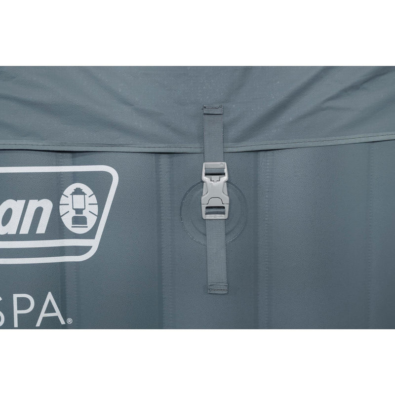 Coleman SaluSpa 4 Person Portable Inflatable AirJet Spa Hot Tub,Grey (Open Box)