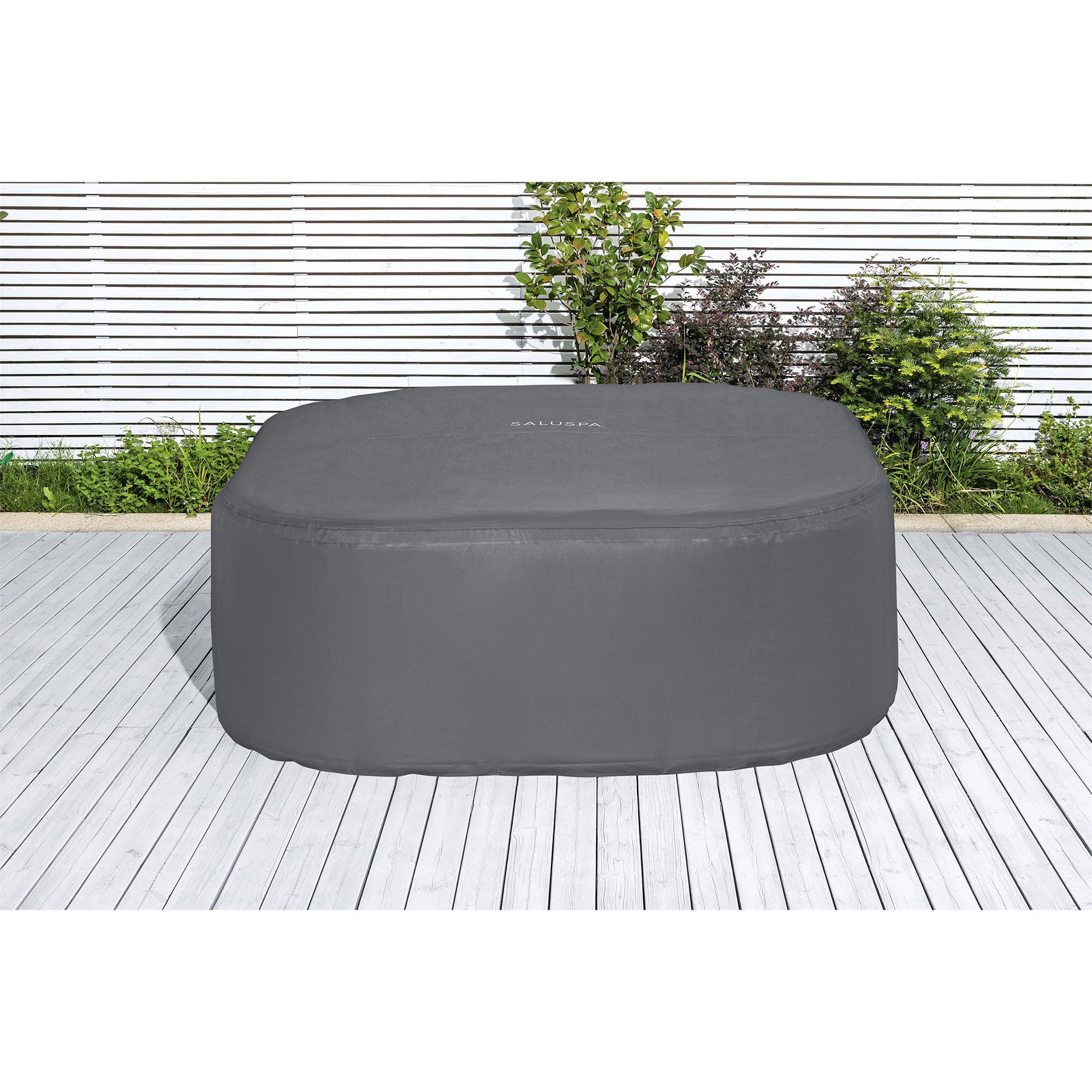 Coleman SaluSpa AirJet 6 Person Inflatable Square Hot Tub with 114 Jets, Gray