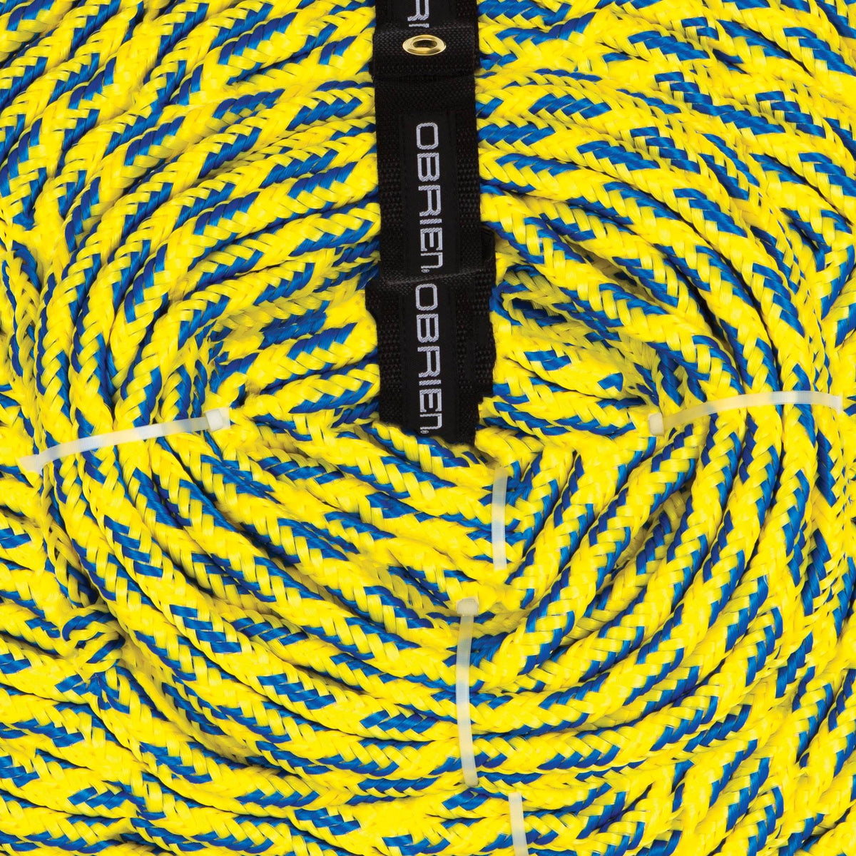 OBrien 60 Foot Long 2375 Pound 2 Person Tube Tow Rope, Blue & Yellow (Open Box)