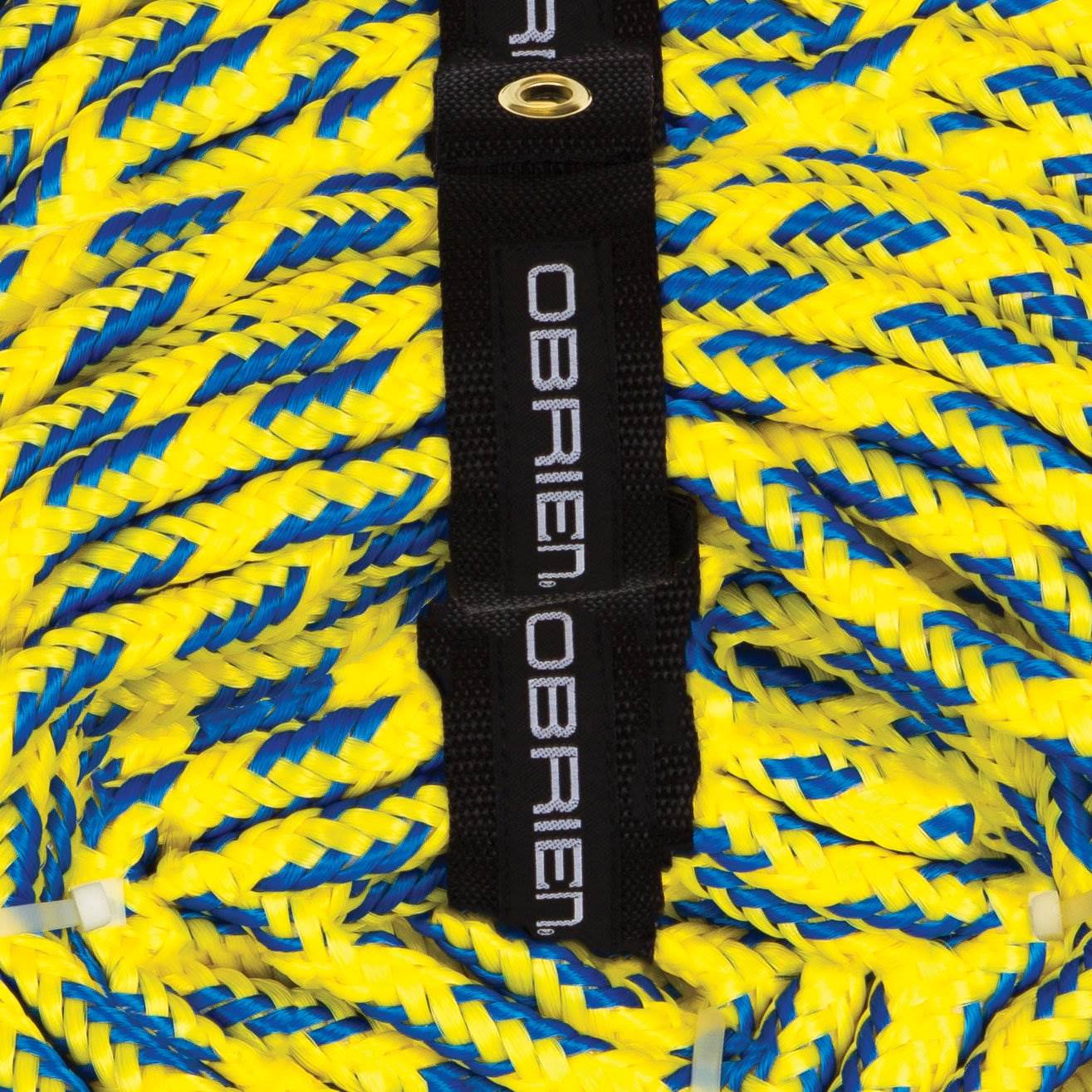 OBrien 60 Foot Long 2375 Pound 2 Person Tube Tow Rope, Blue & Yellow (Open Box)