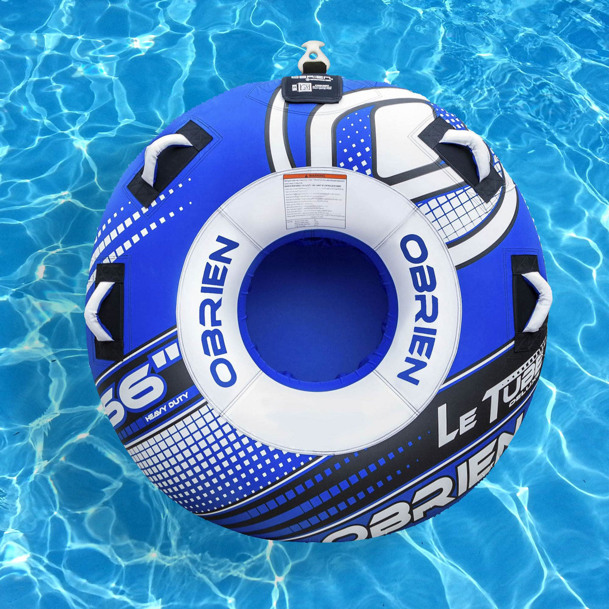 O'Brien Le Tube Deluxe 56 Inch Towable Tube with Oval Shock Ball & Rope Float