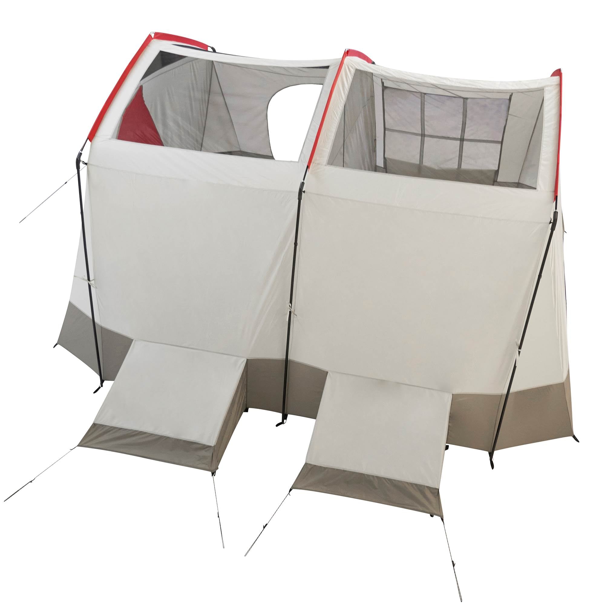 Wenzel Kodiak 9 Person Family Cabin Style Outdoor Camping Tent w/ Divider, Red
