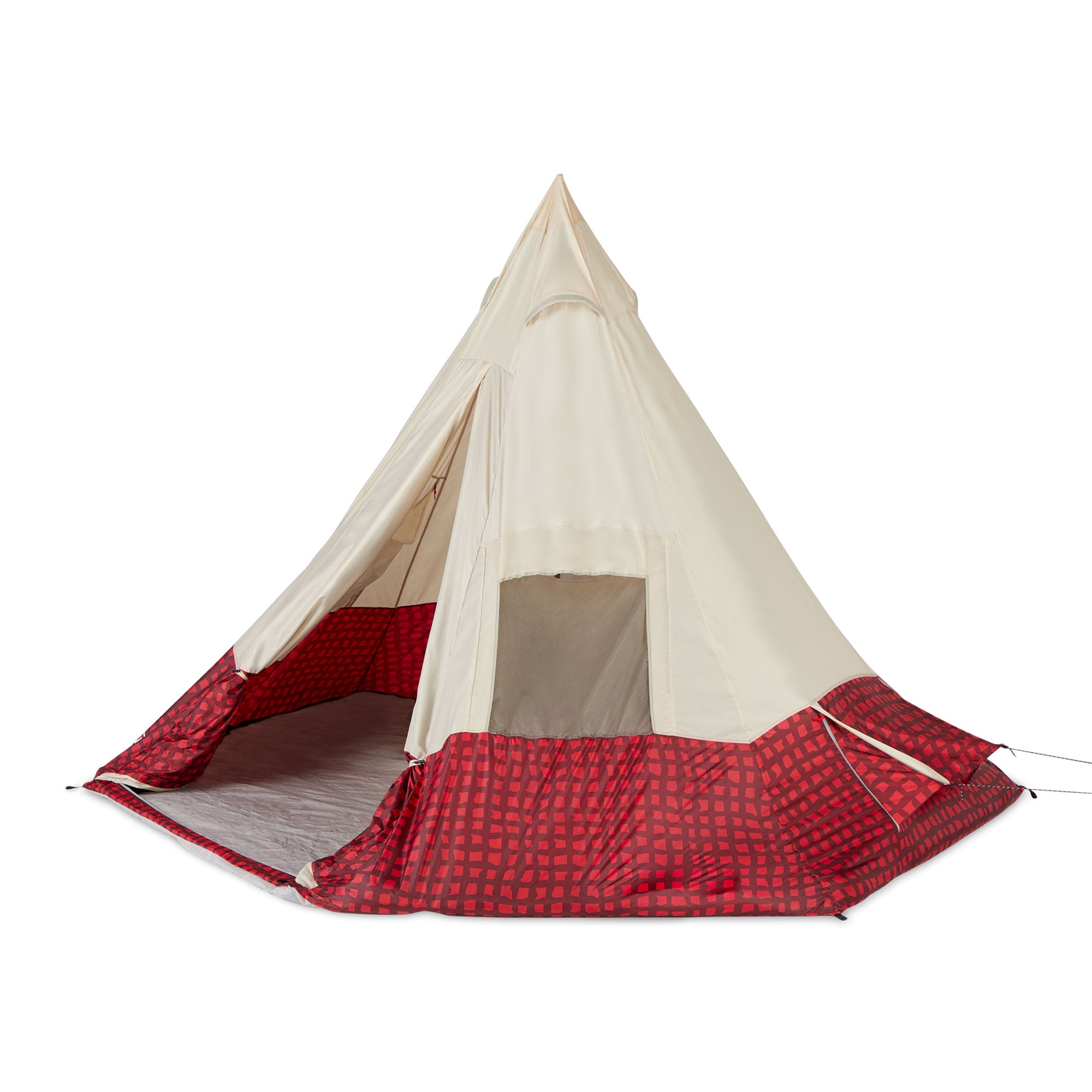 Wenzel Shenanigan 5 Person Teepee Camping Tent, Red Buffalo Plaid (Used)