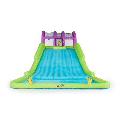 Kahuna Mega Blast Water Park & Comfy Floats Inflatable Misting Chaise Lounger