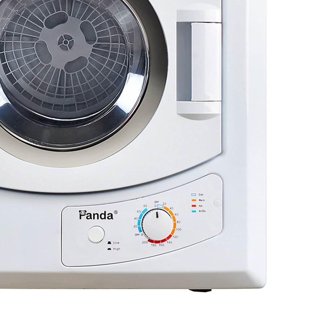 Panda 3.75 Cubic Ft Compact Laundry Front Load Electric Dryer, White (For Parts)