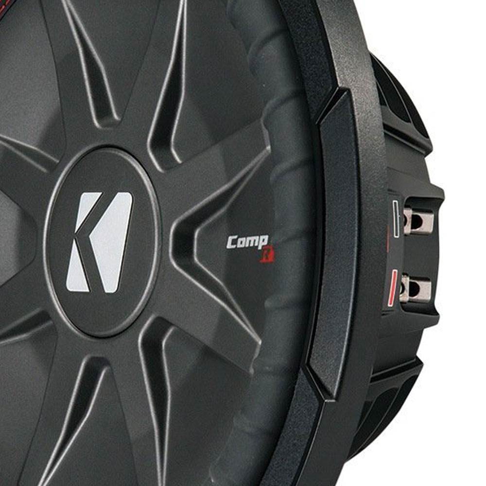 Kicker CompRT Single 12 Inch 1000 Watt Max Dual 2 Ohm Shallow Slim Car Subwoofer