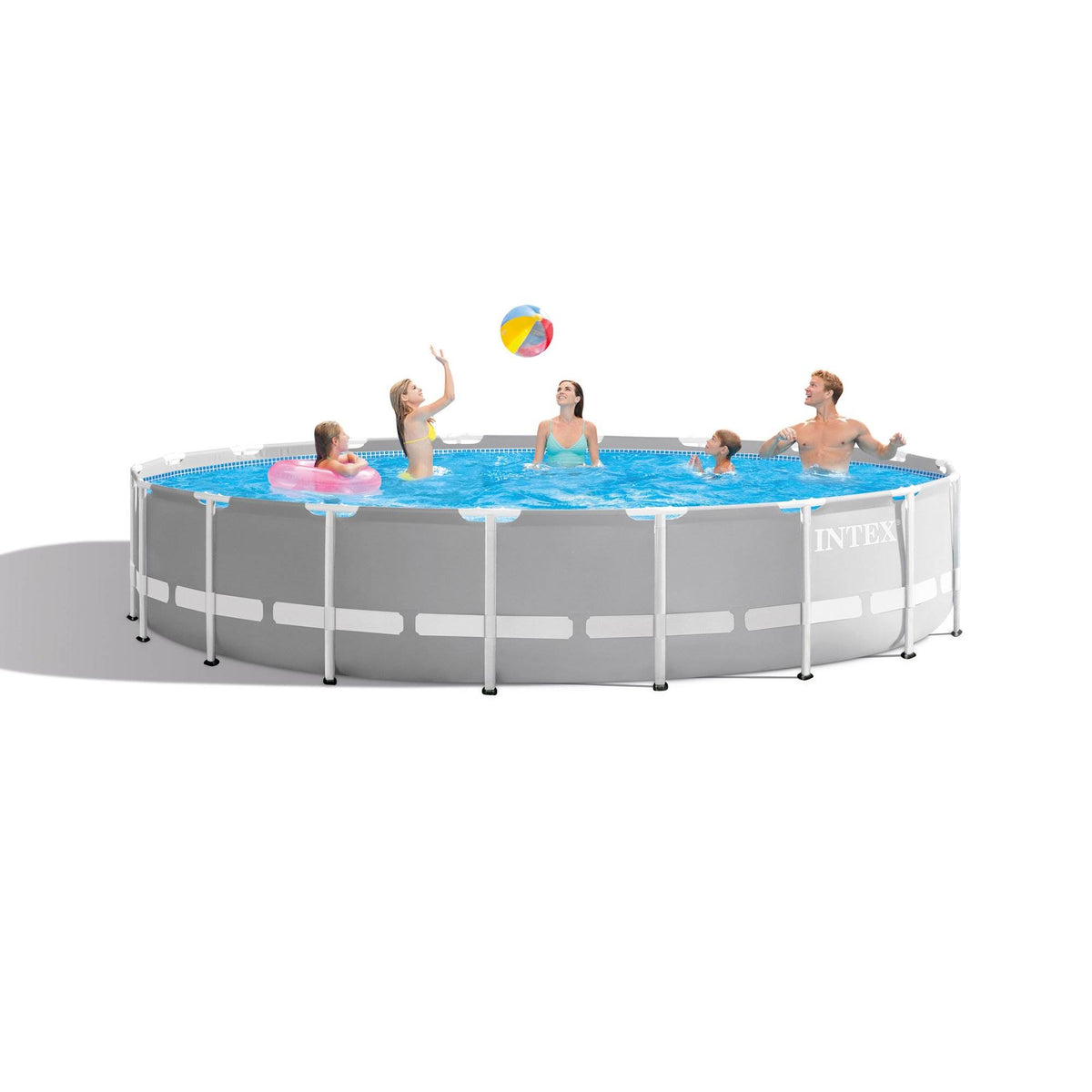 Intex 18ft x 48in Frame Above Ground Swimming Pool Set w/ Pump & Chlorine Tabs