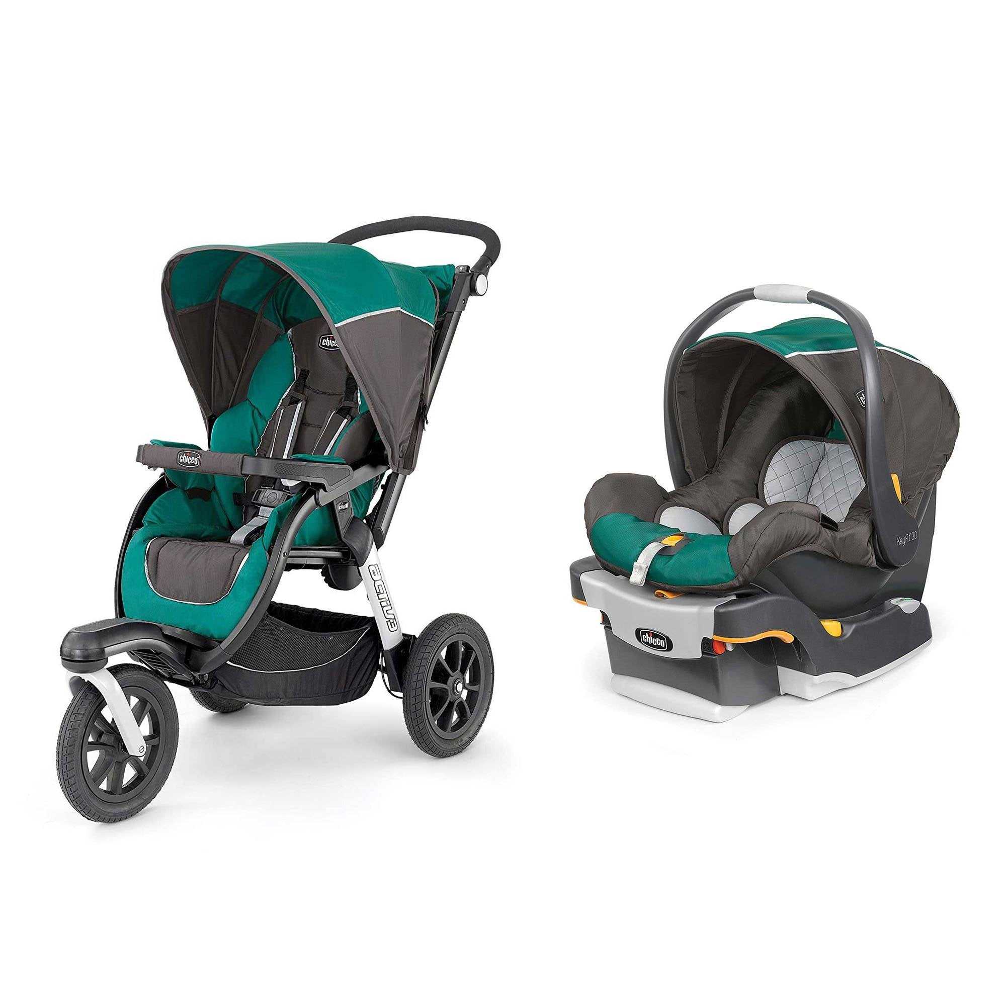Chicco Activ3 Canopy Jogging Stroller, Energy + KeyFit 30 Car Seat Travel System