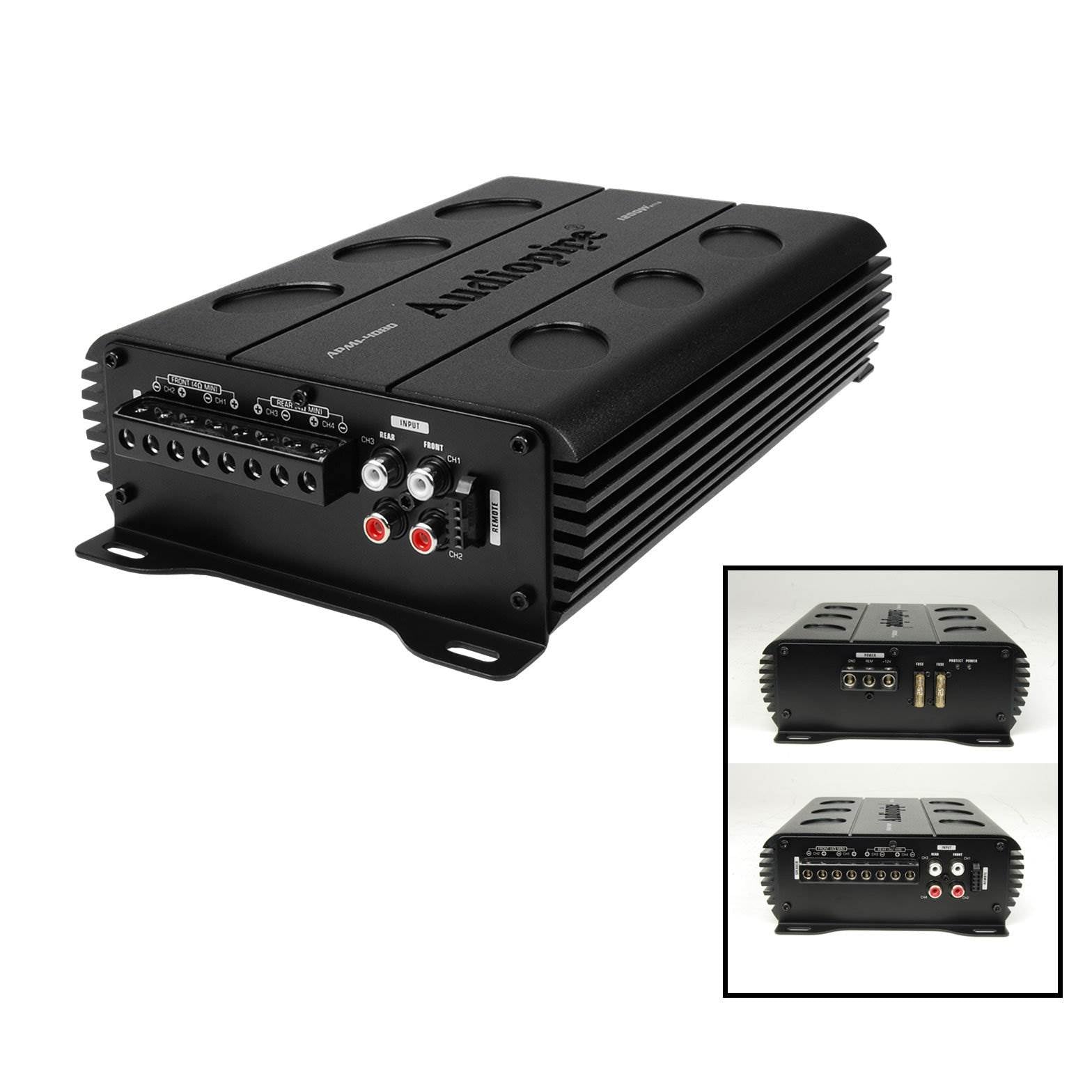 Audiopipe APMI-4080 1200W Amp Car Audio Speaker Amplifier + 8-Gauge Wiring Kit