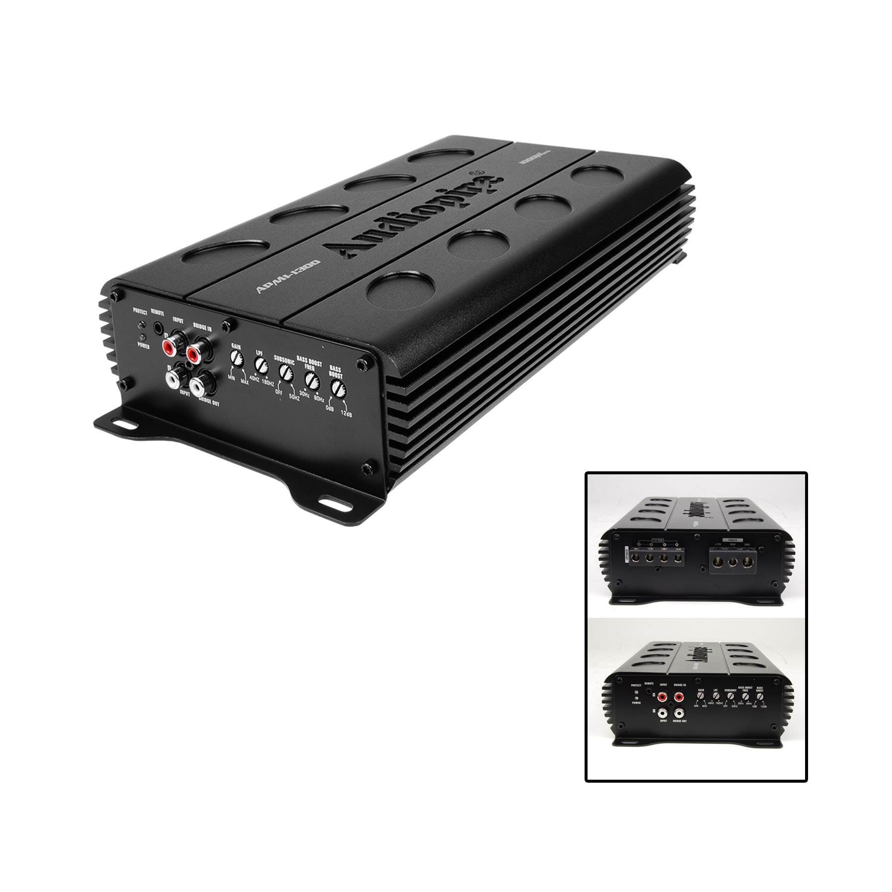 Audiopipe APMI-1300 1000W Mono Amp 1 Ohm Stable Car Audio Amplifier + Wiring Kit