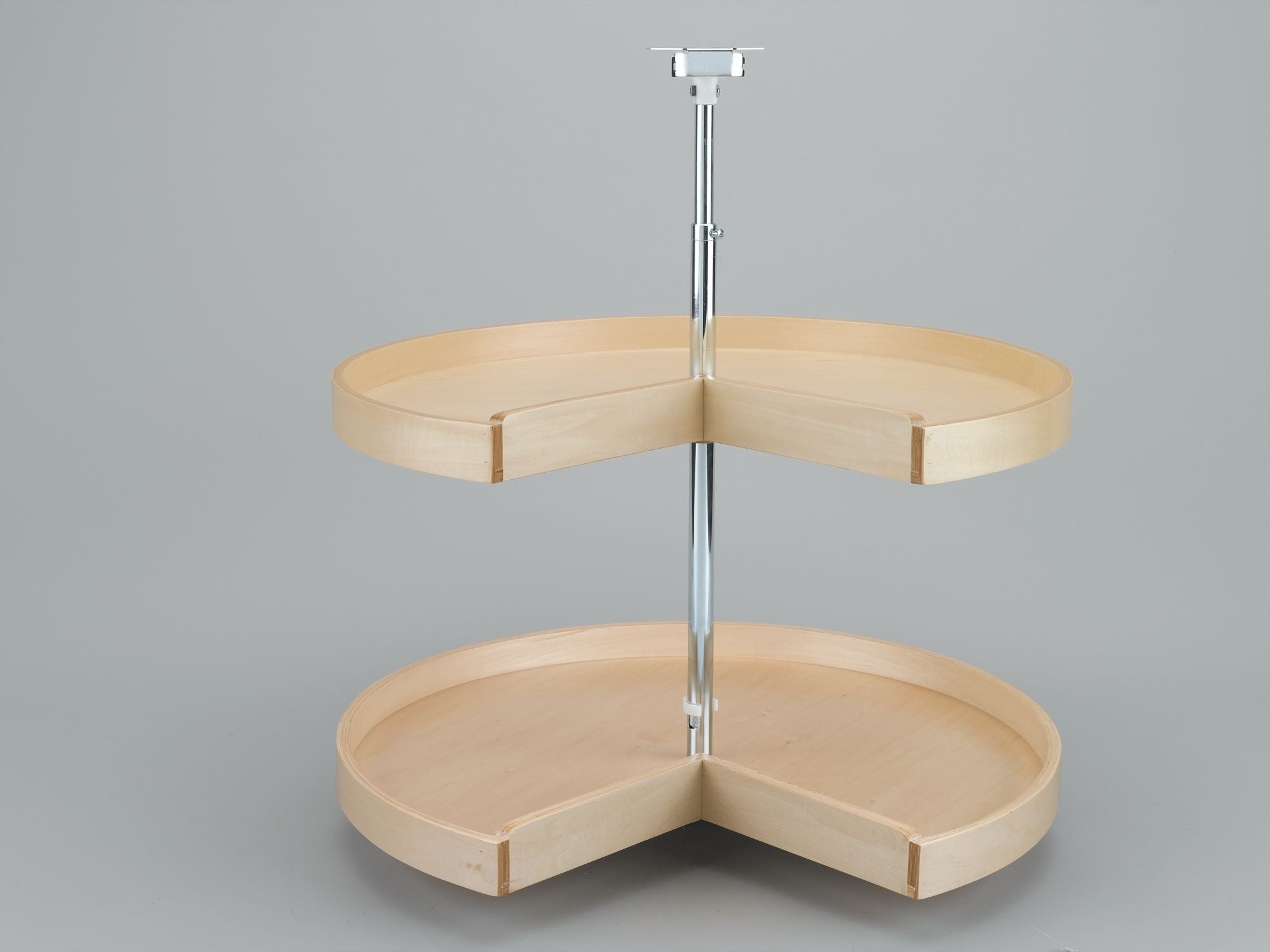 Rev-A-Shelf 28" Lazy Susan Pie-Cut Banded Wood, 2-Shelf, LD-4BW-942-28-1 - VMInnovations