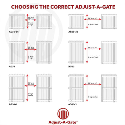 Adjust-A-Gate Steel Frame Gate Building Kit, 60"-96" Wide Opening Up To 6' High