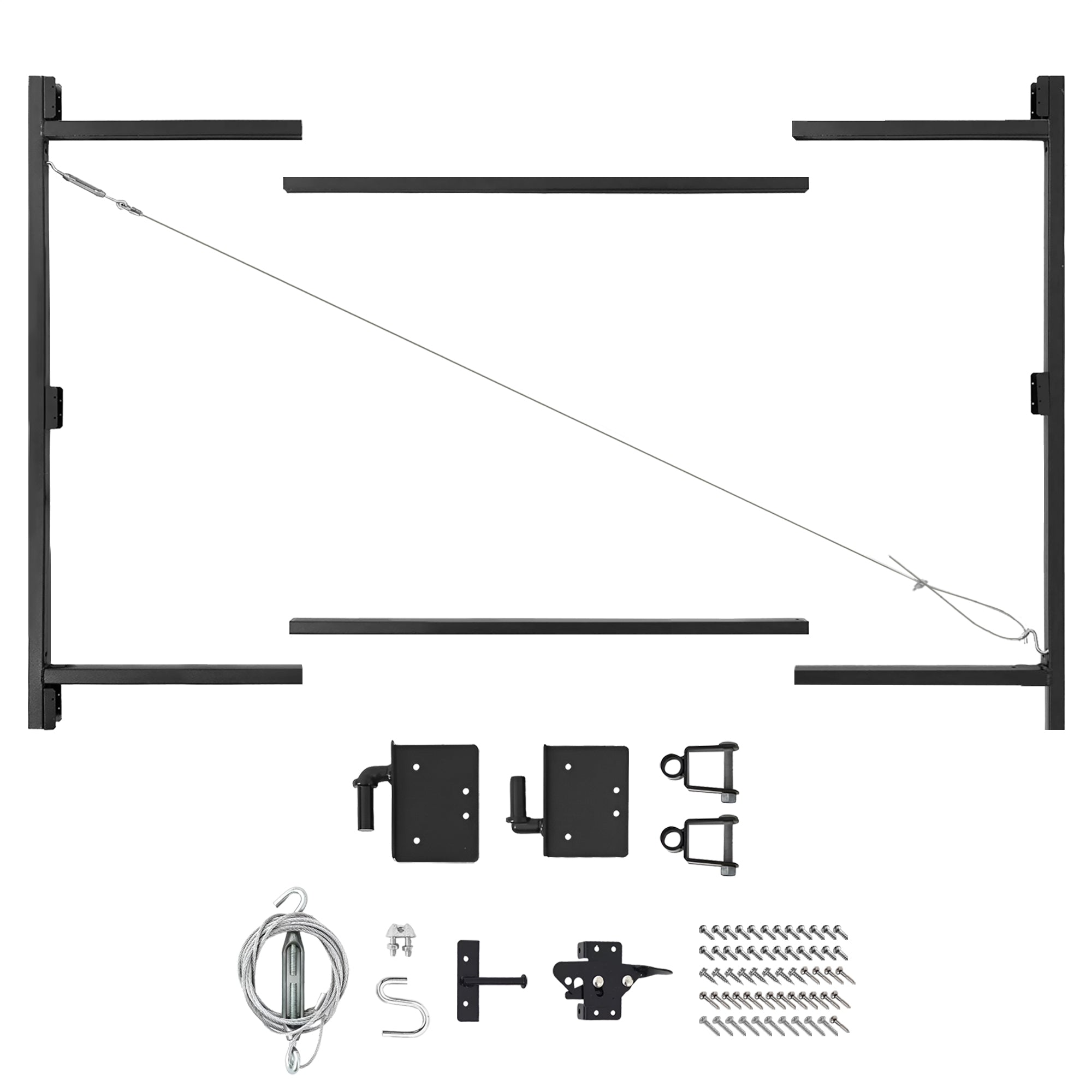 Adjust-A-Gate Steel Frame Gate Building Kit, 60"-96" Wide, 6' High (4 Pack)