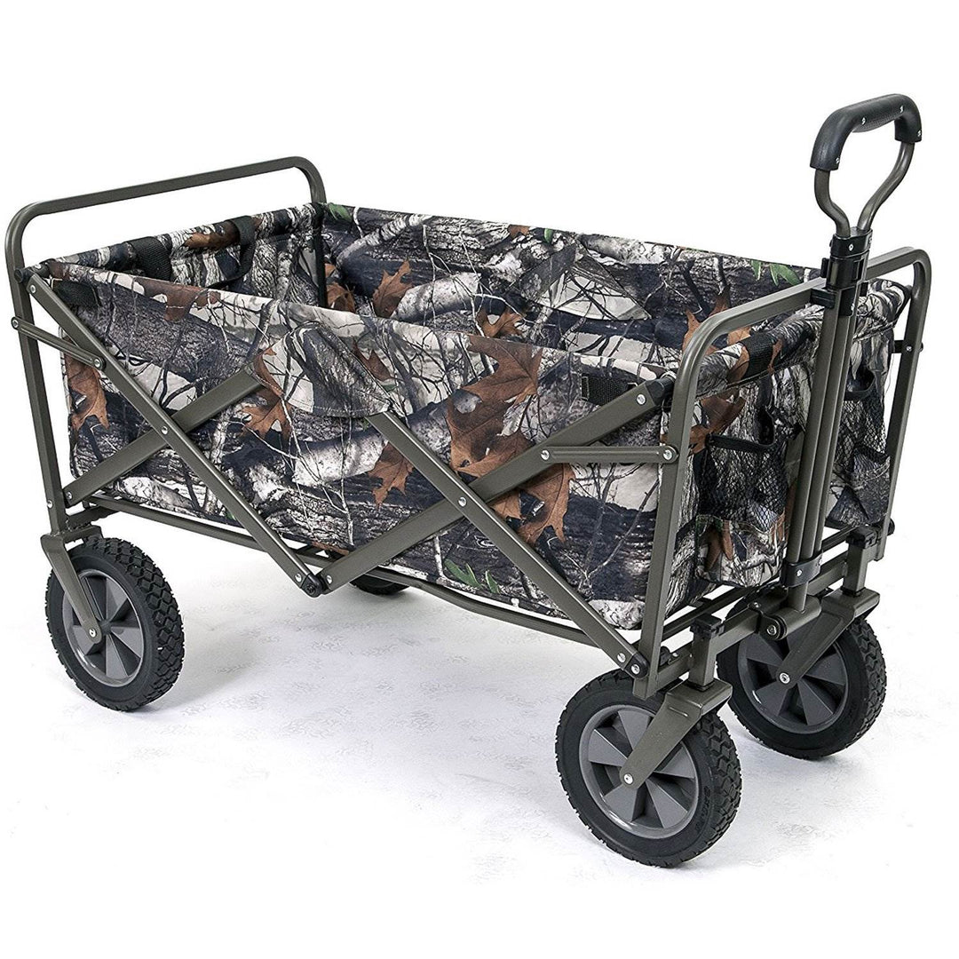 Mac Sports Collapsible Folding Outdoor Utility Garden Camping Wagon Cart, Camo - VMInnovations
