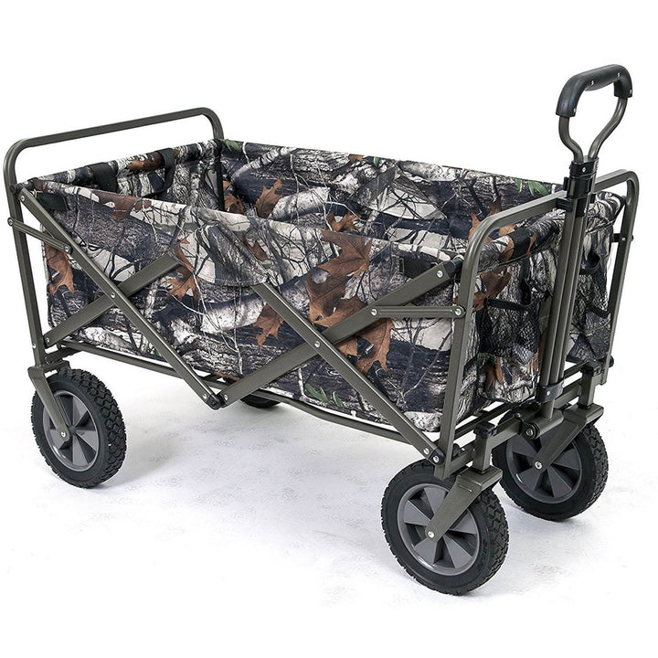 Mac Sports Collapsible Folding Outdoor Utility Garden Camping Wagon Cart, Camo - VMInnovations