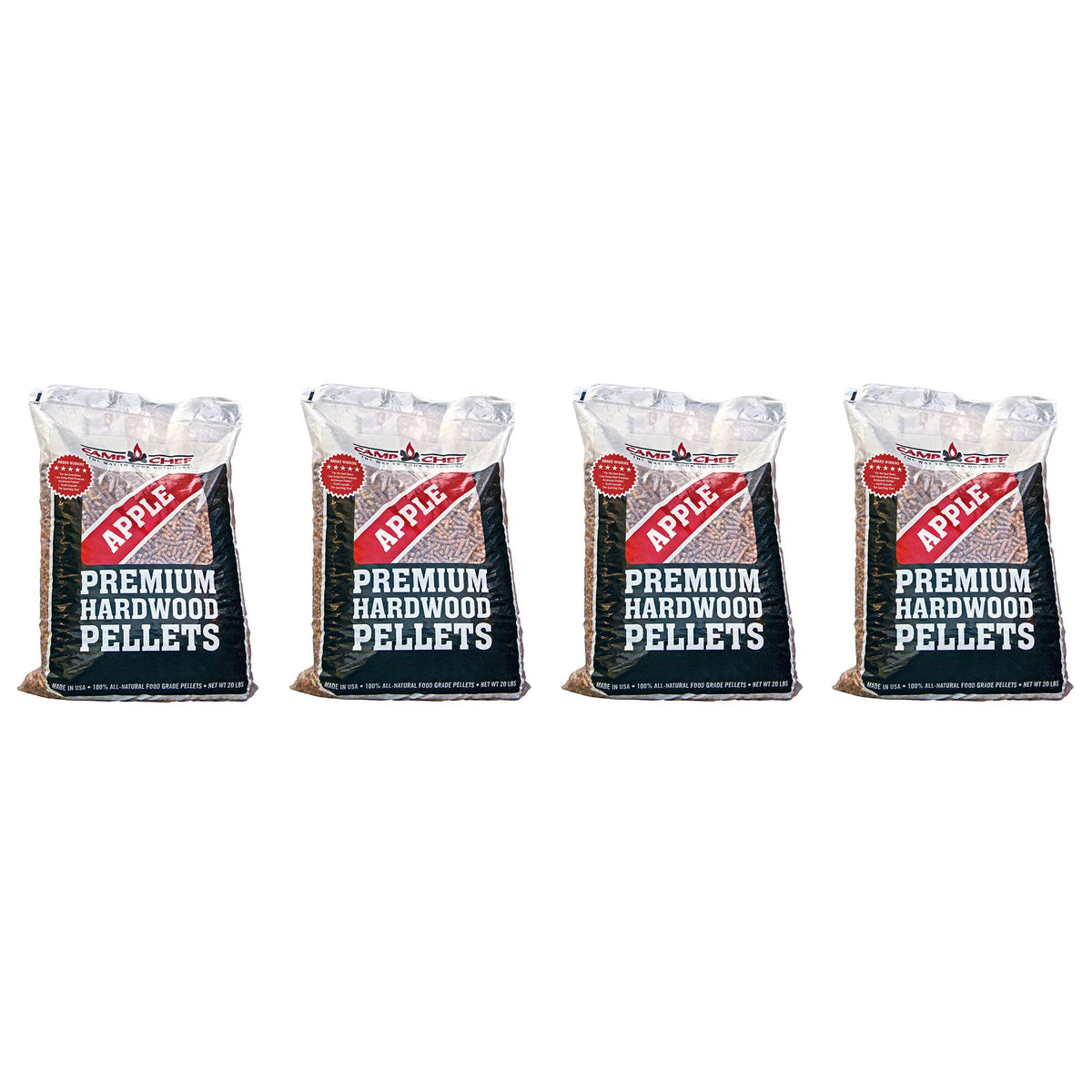 Camp Chef Smoker Grill Premium Orchard Apple Hardwood Pellets, 20 lbs (4 Pack)