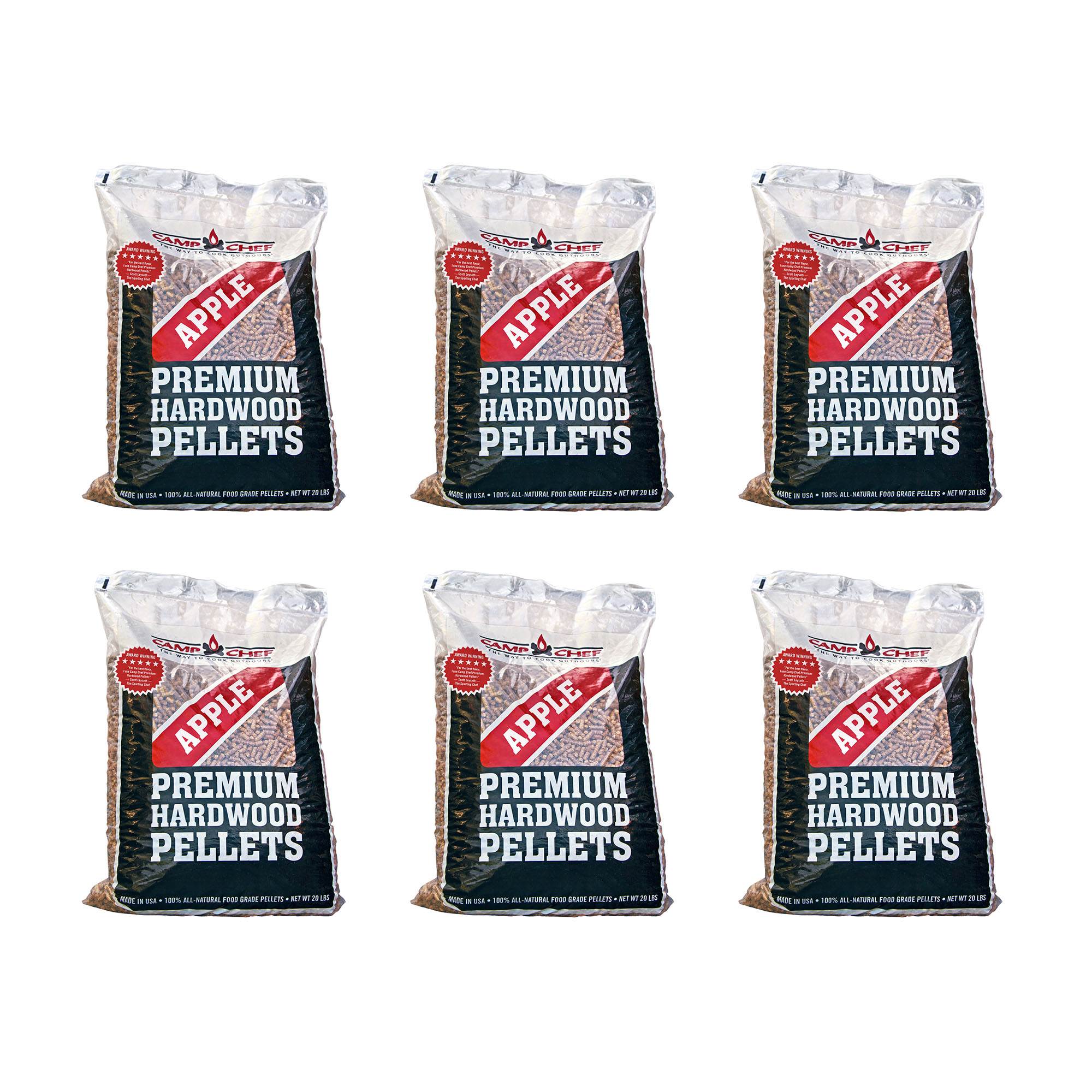 Camp Chef Smoker Grill Premium Orchard Apple Hardwood Pellets, 20 lbs (6 Pack)