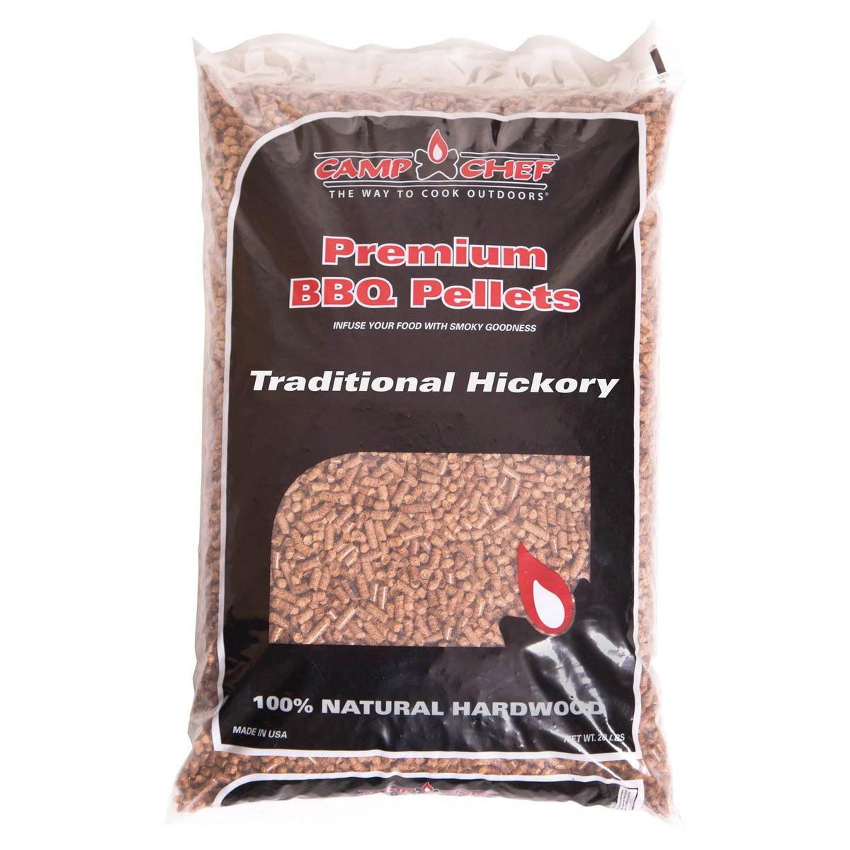 Camp Chef Smoker Grill Premium Hickory BBQ Hardwood Pellets, 20 lbs (4 Pack)