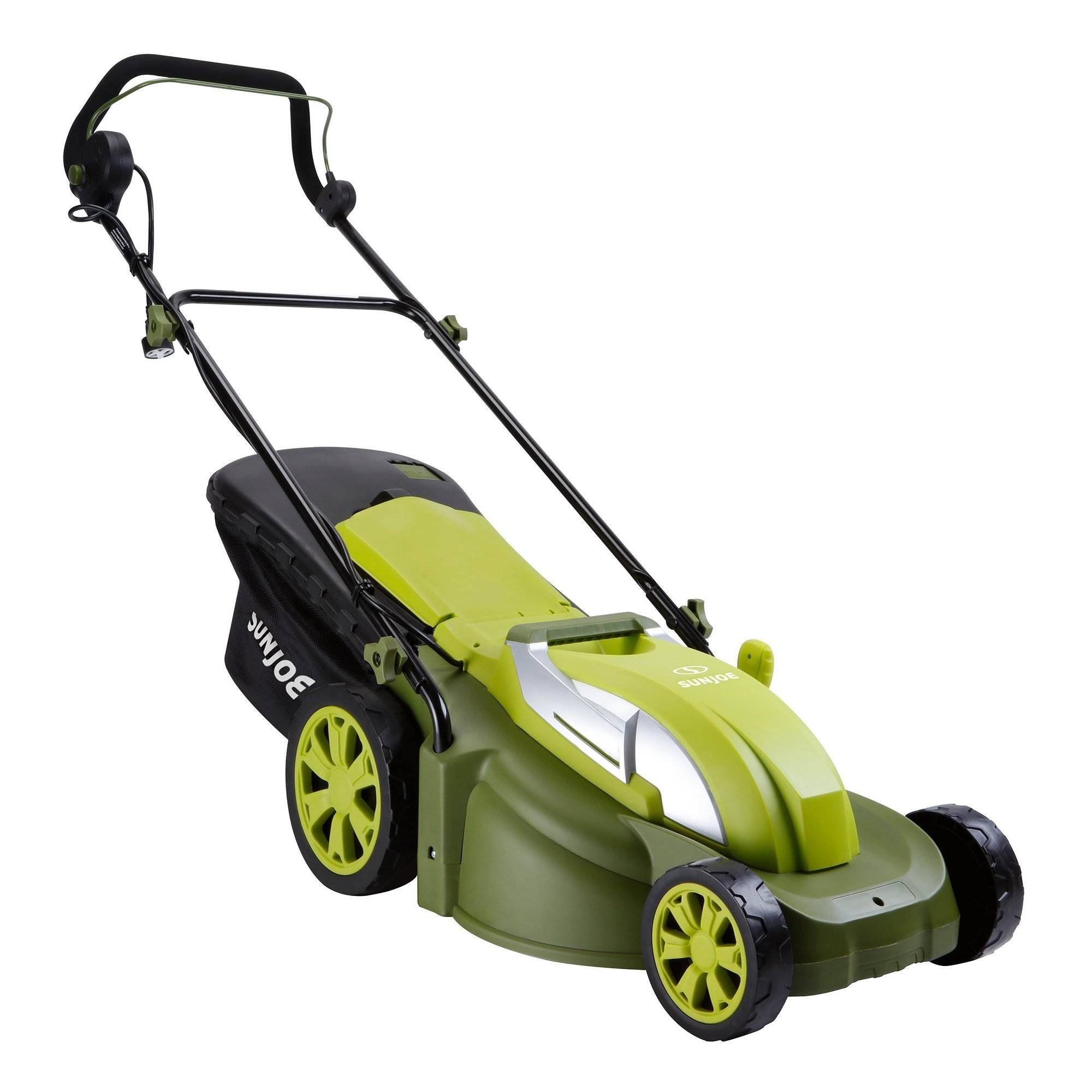 Sun Joe 17" 13 Amp Electric Corded Push Lawn Mower and Mulcher, Green (Open Box) - VMInnovations