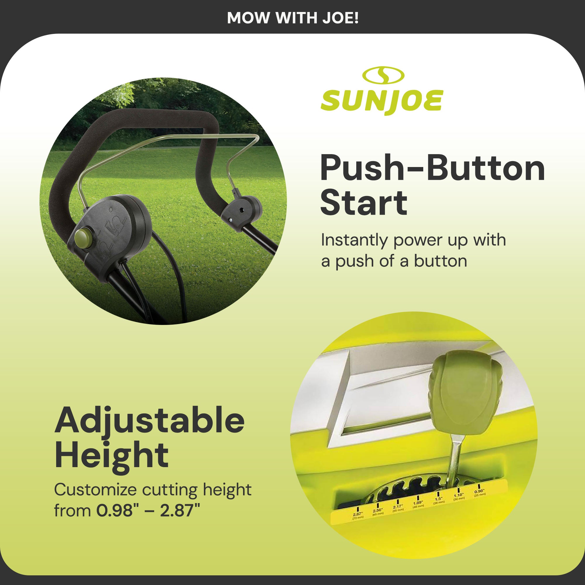 Sun Joe 17" 13 Amp Electric Corded Push Lawn Mower and Mulcher, Green (Open Box) - VMInnovations