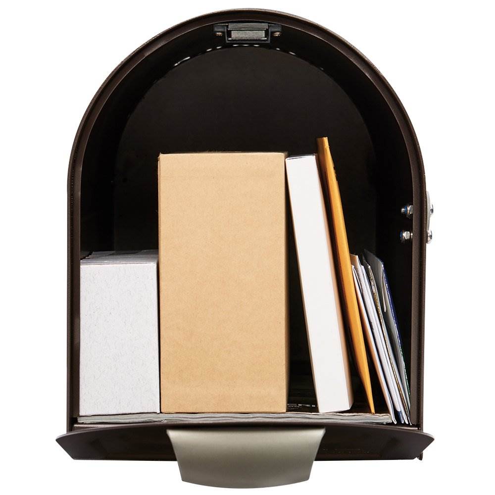 Gibraltar Mailboxes Northpointe Steel Large Post Mount Mailbox, Bronze(Open Box)