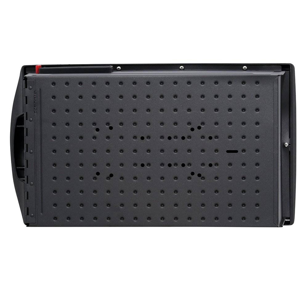 Gibraltar Mailboxes Mailsafe Plastic Large Post Mount Mailbox, Black (For Parts)