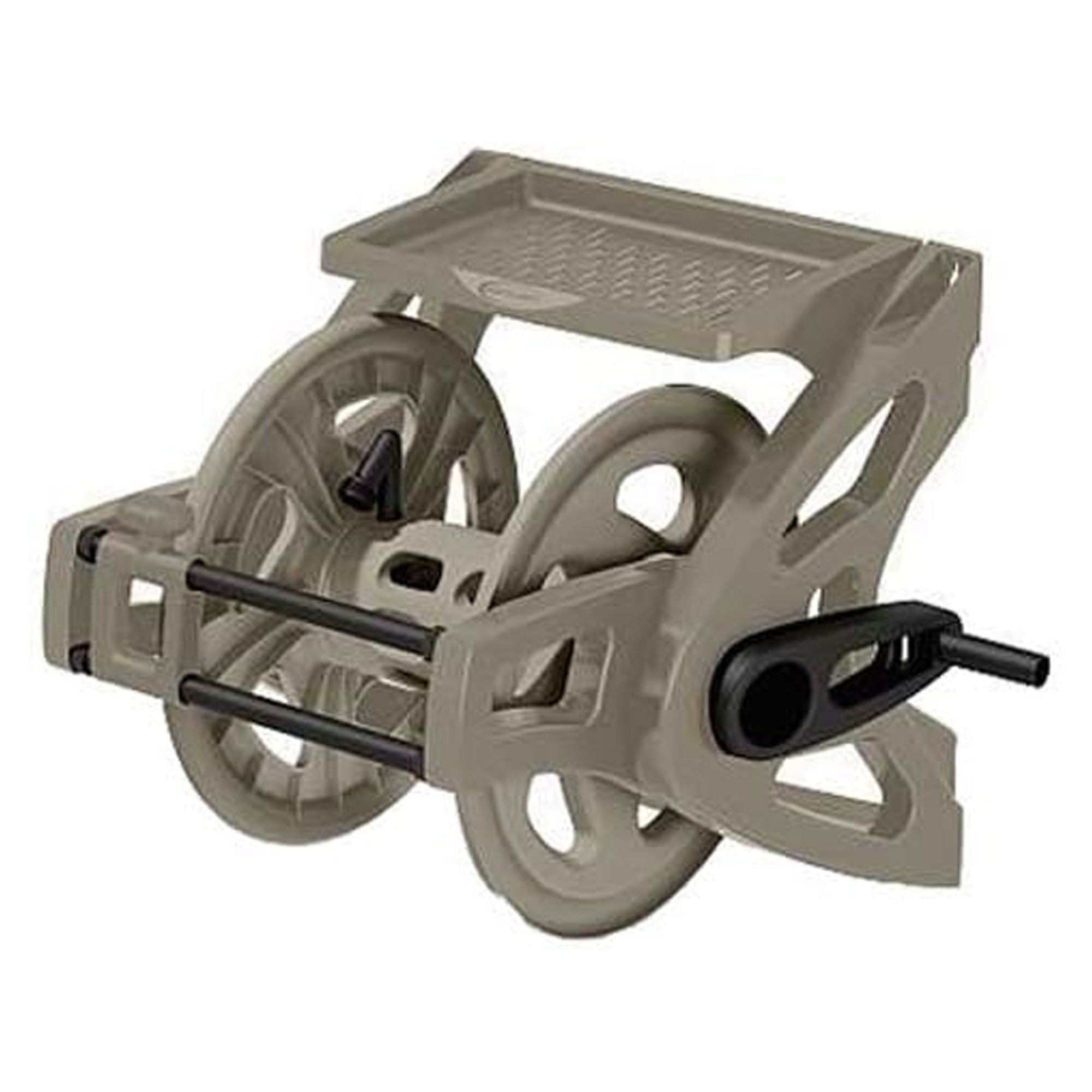 Suncast 175 Foot Slide Trak Garden Hose Wall Mounted Hose Reel, Java (Open Box)