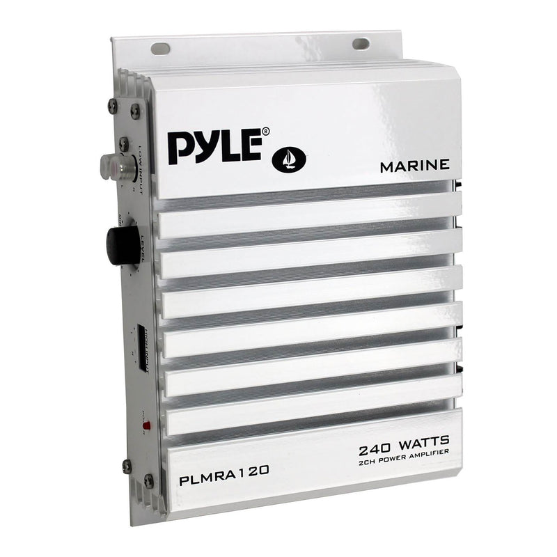 Pyle PLMRA120 240W 2 Channel Marine + Boat Waterproof Amplifier Audio Amplifier