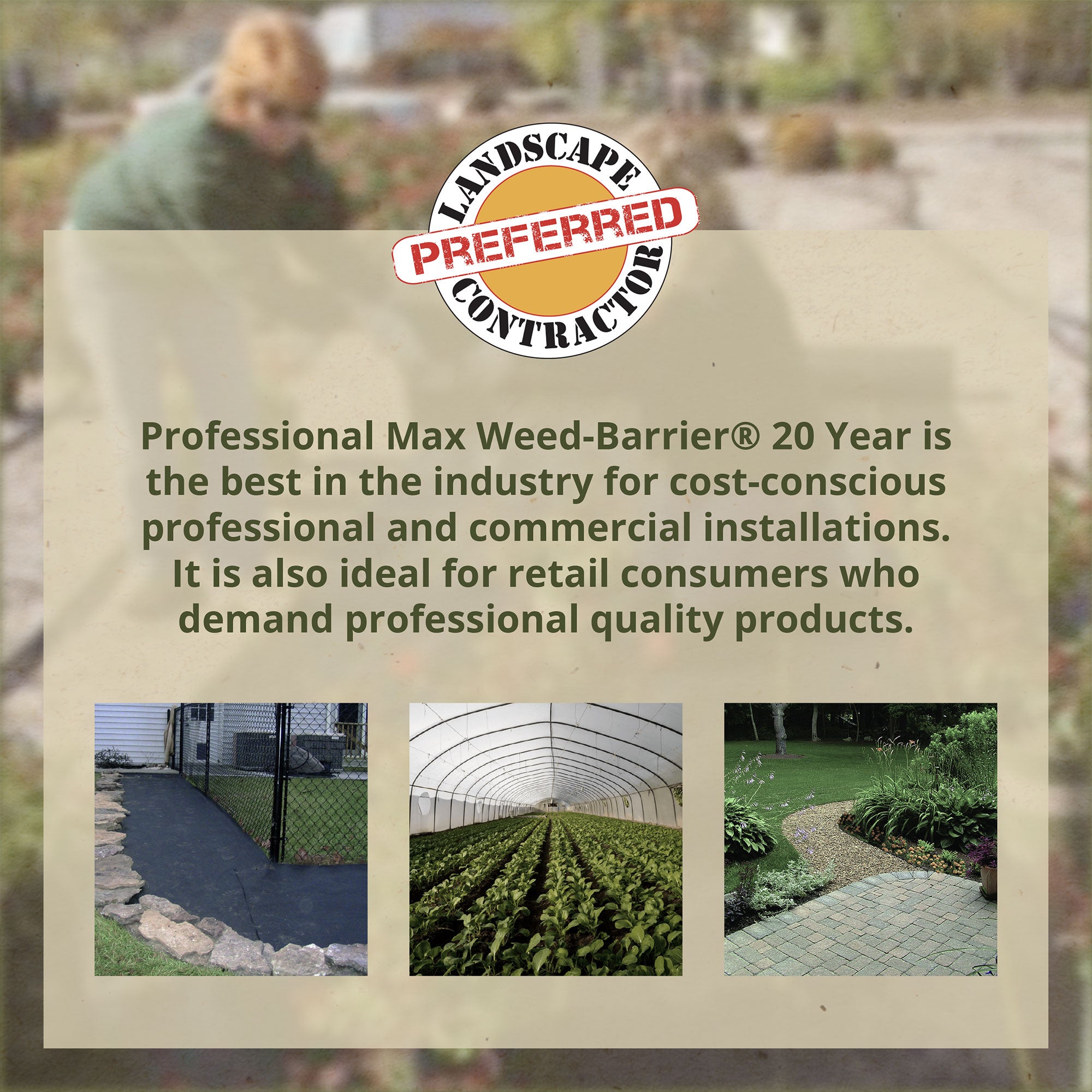 DeWitt 4.1-Oz Home & Commercial Landscape Weed Barrier Fabric, 3 x 100 Feet