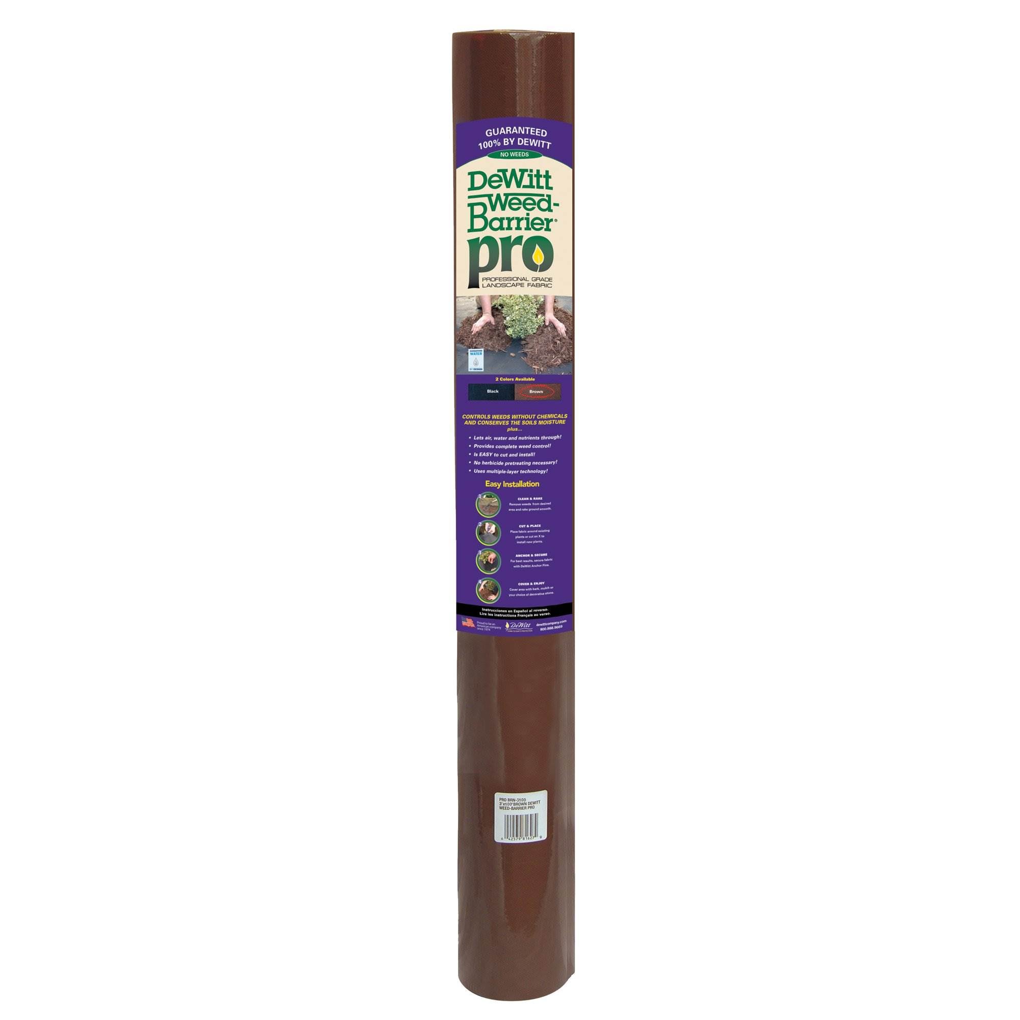 DeWitt Weed Barrier Pro Landscape Fabric in Brown, 3' x 100' Refill (Open Box)