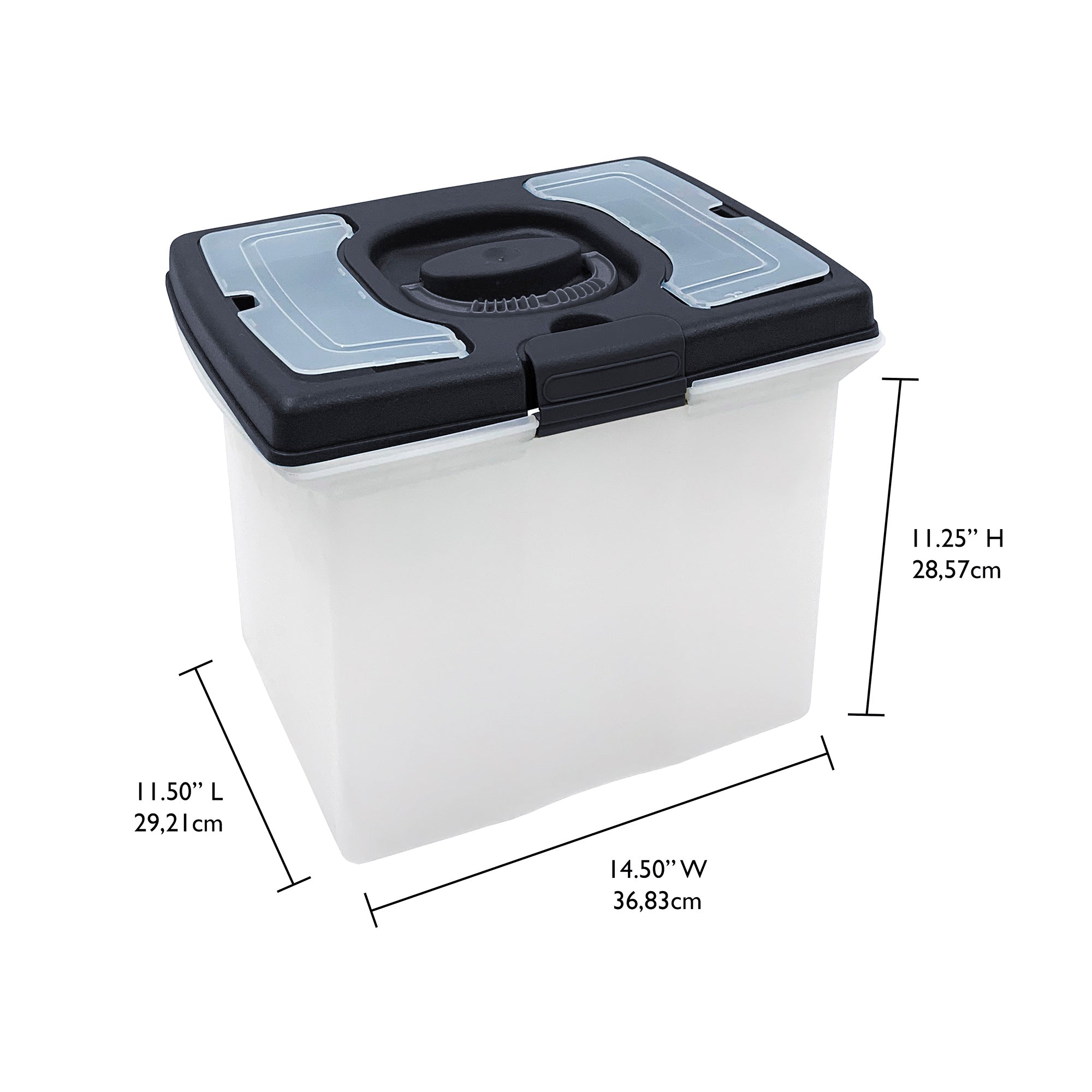 Gracious Living Stackable File Storage Caddy with Accessory Compartment (2 Pack)