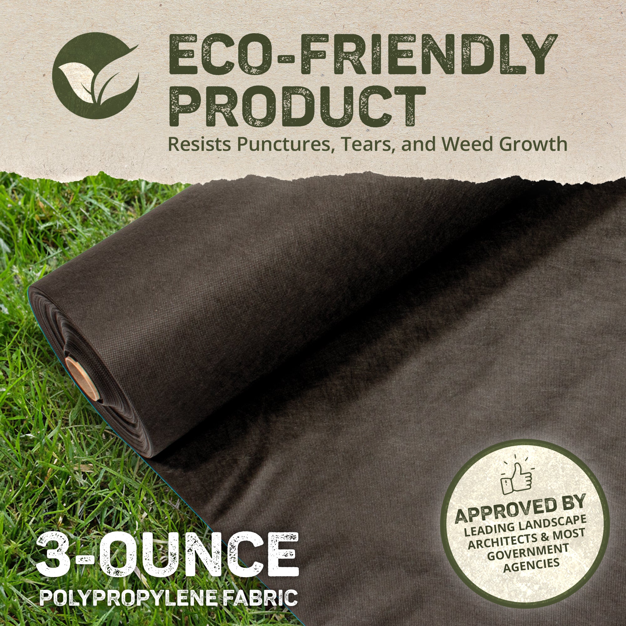 DeWitt Weed Barrier Pro 3oz 4' x 300' Weed Barrier Landscape Fabric Ground Cover - VMInnovations