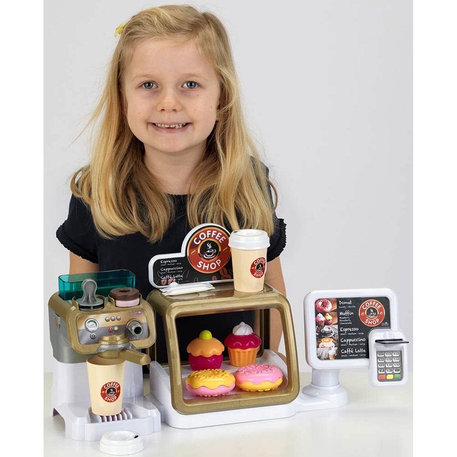 Theo Klein Kids Toy Coffee Shop Play Store Set for Boys and Girls (Open Box) - VMInnovations