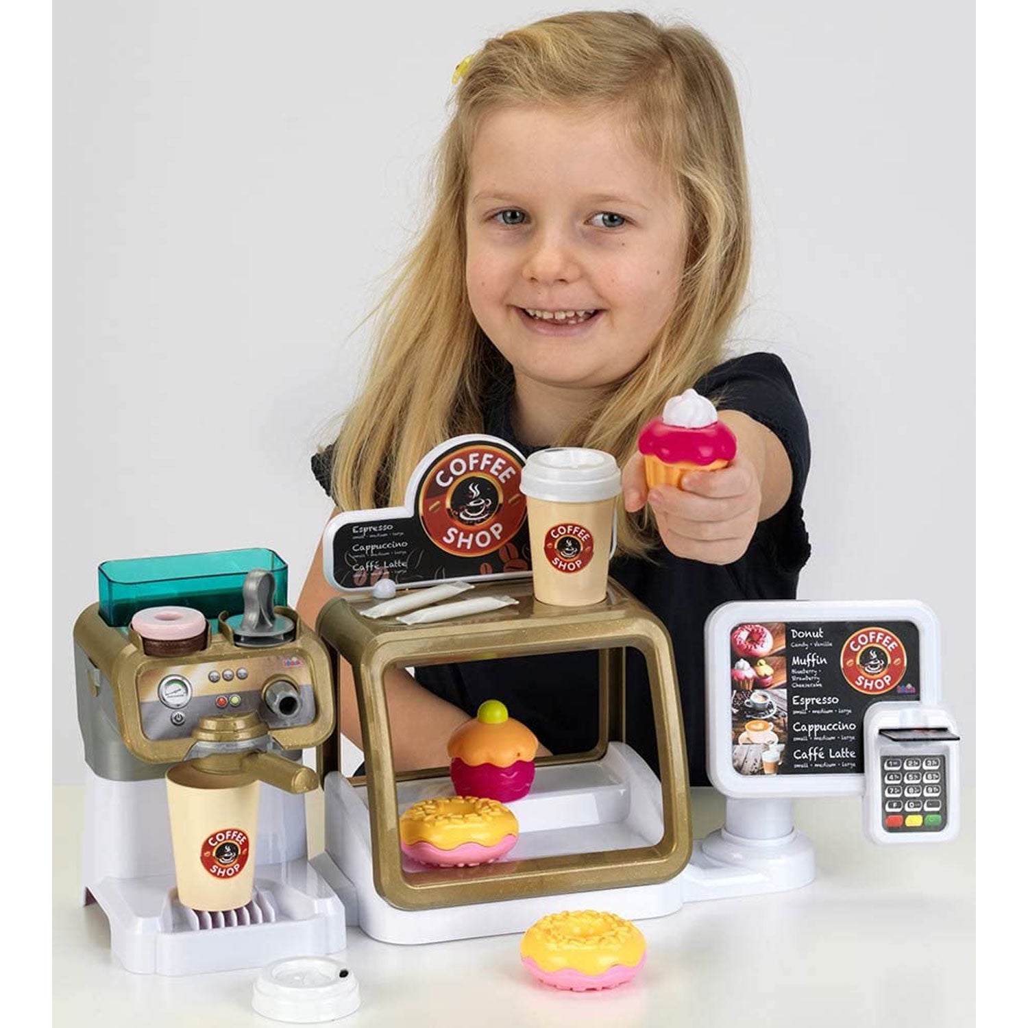Theo Klein Kids Mini Toy Coffee Shop Play Store Set for Boys and Girls (Used) - VMInnovations