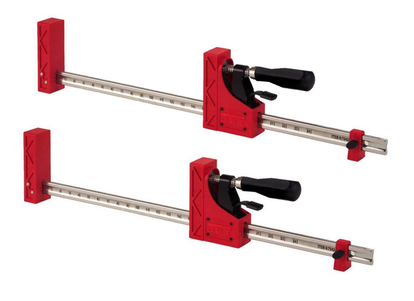 JET 12' 1000 Pound 90 Degree Parallel Clamp with Slide Glide Trigger (2 Pack)