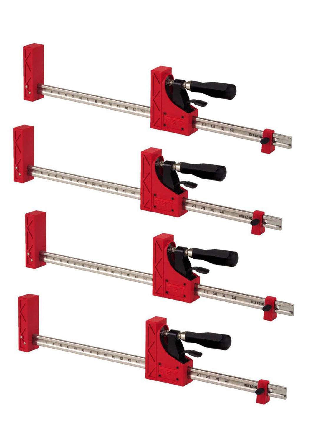 JET 12' 1000 Pound 90 Degree Parallel Clamp with Slide Glide Trigger (4 Pack) - VMInnovations