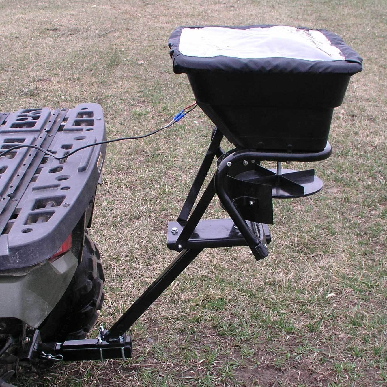 Field Tuff 12V ATV Hitch Mount Receiver 80 lb. Seed, Fertilizer Spreader (Used) - VMInnovations