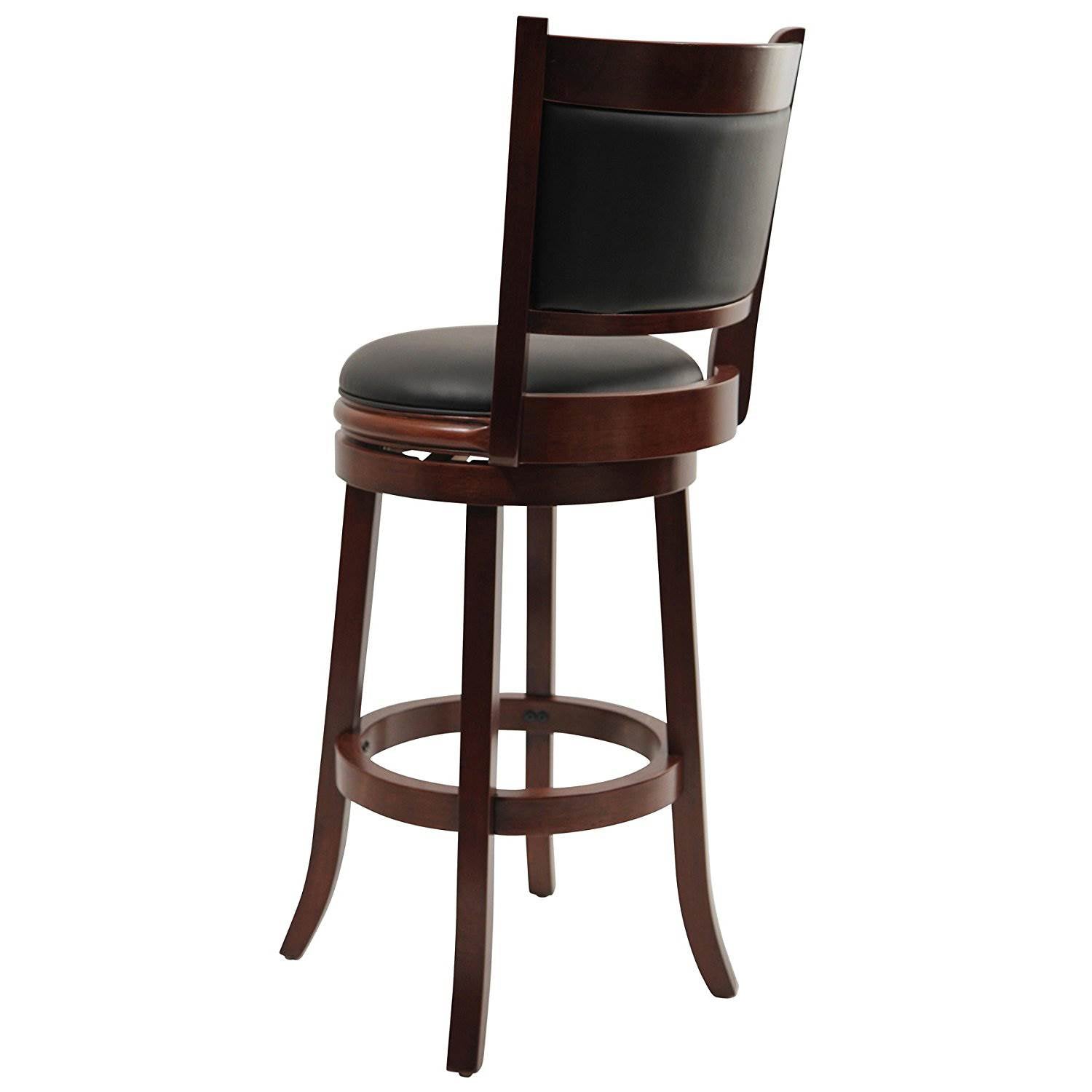 Boraam 29" Countertop Faux Leather Hardwood Swivel Bar Stool, Cherry (Open Box) - VMInnovations